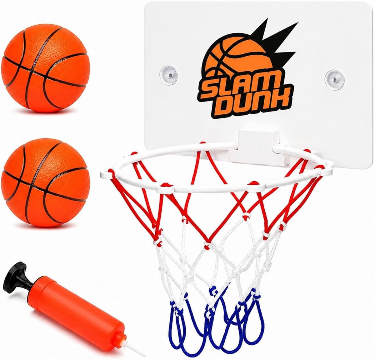 Mini-basketbalkorf set - met zuignappen - voor kinderen - actief spelplezier in huis - ShopVlot