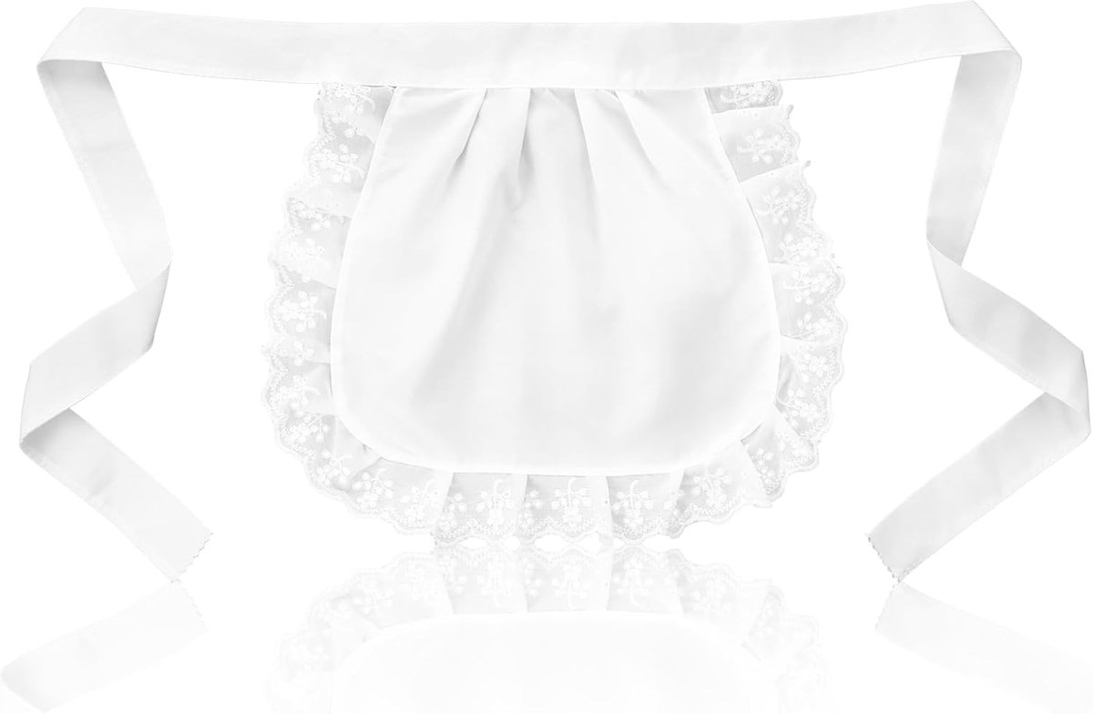 Schort wit - eenheidsmaat - voor keuken en horeca - ideaal voor bakken en schilderen - ShopVlot