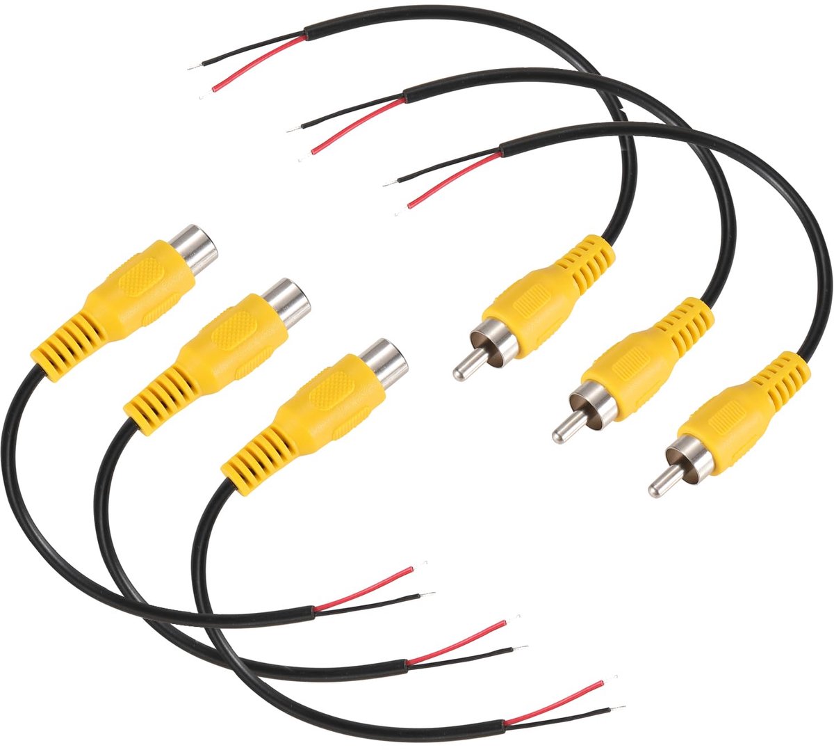 RCA speaker kabel 15cm - male en female connector - geschikt voor audio/video - eenvoudig aansluiten - ShopVlot