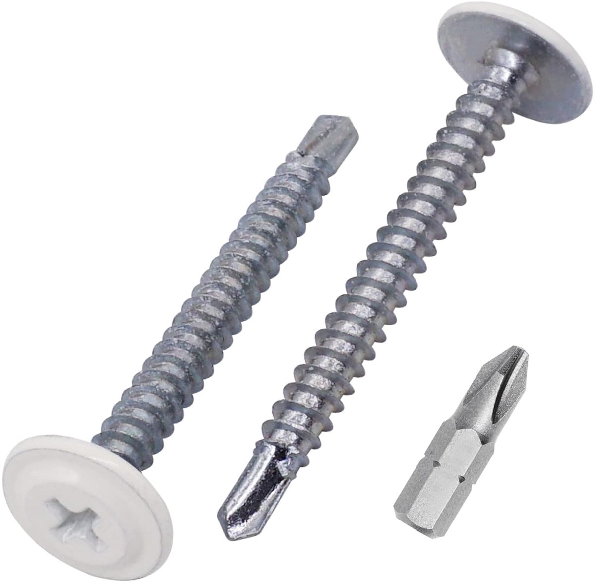 Zelftappende schroeven 0,5 x 40 mm - Geverfd - Pure wit (RAL 9010) - Geschikt voor plaatmontage - ShopVlot