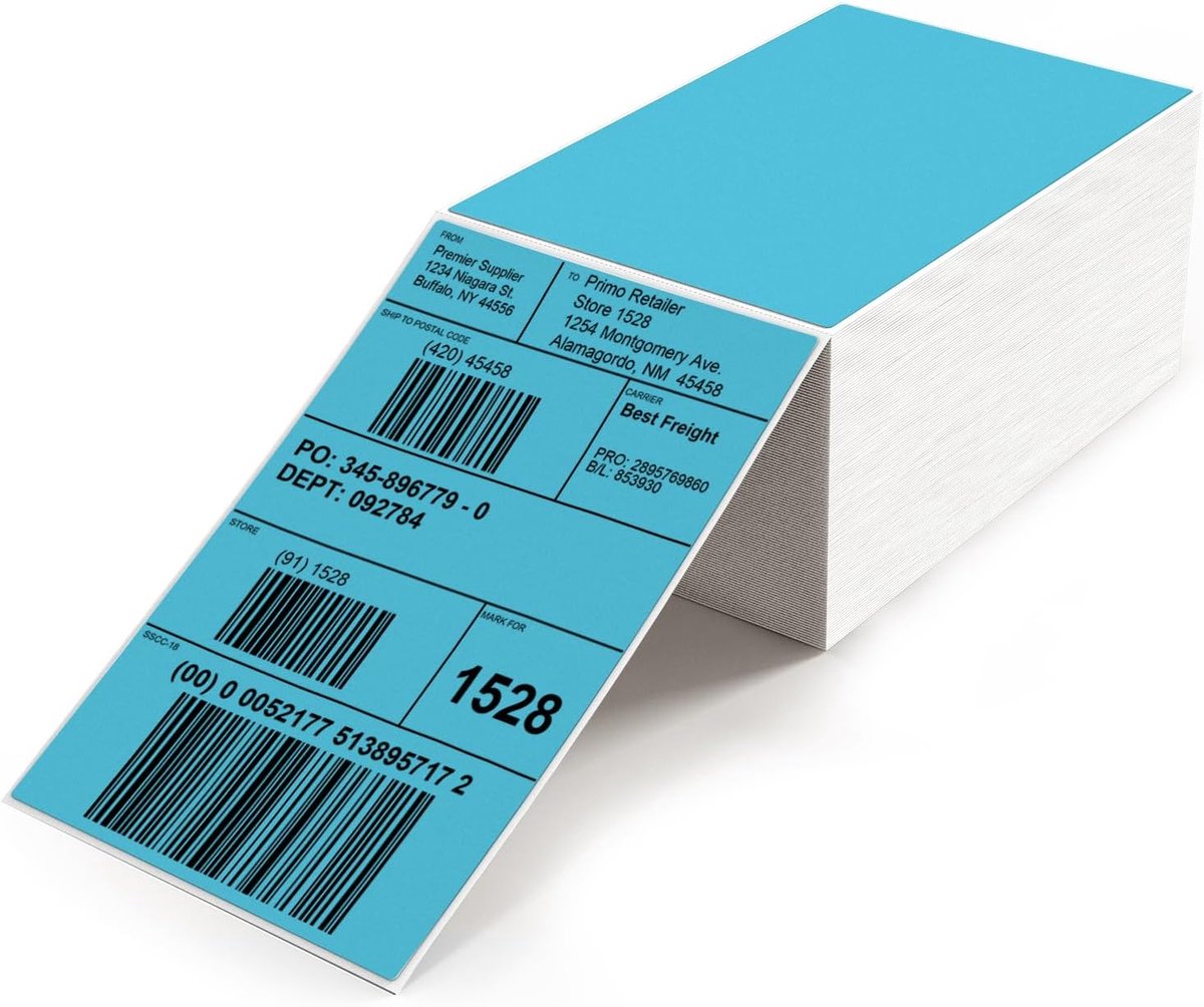 Verzendlabels 4 x 6 Inch - Vinyl zelfklevend - Waterdicht - Ideaal voor kantoor en magazijn - ShopVlot