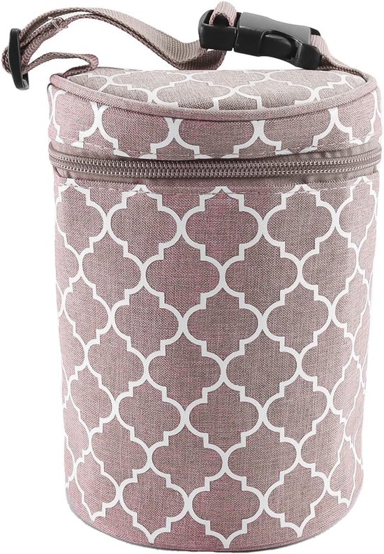 Geïsoleerde fleszak moedermelkkoeler - Roze 14cm x 19cm - Draagbaar en multifunctioneel - Houdt melk op temperatuur - ShopVlot — afbeelding 3