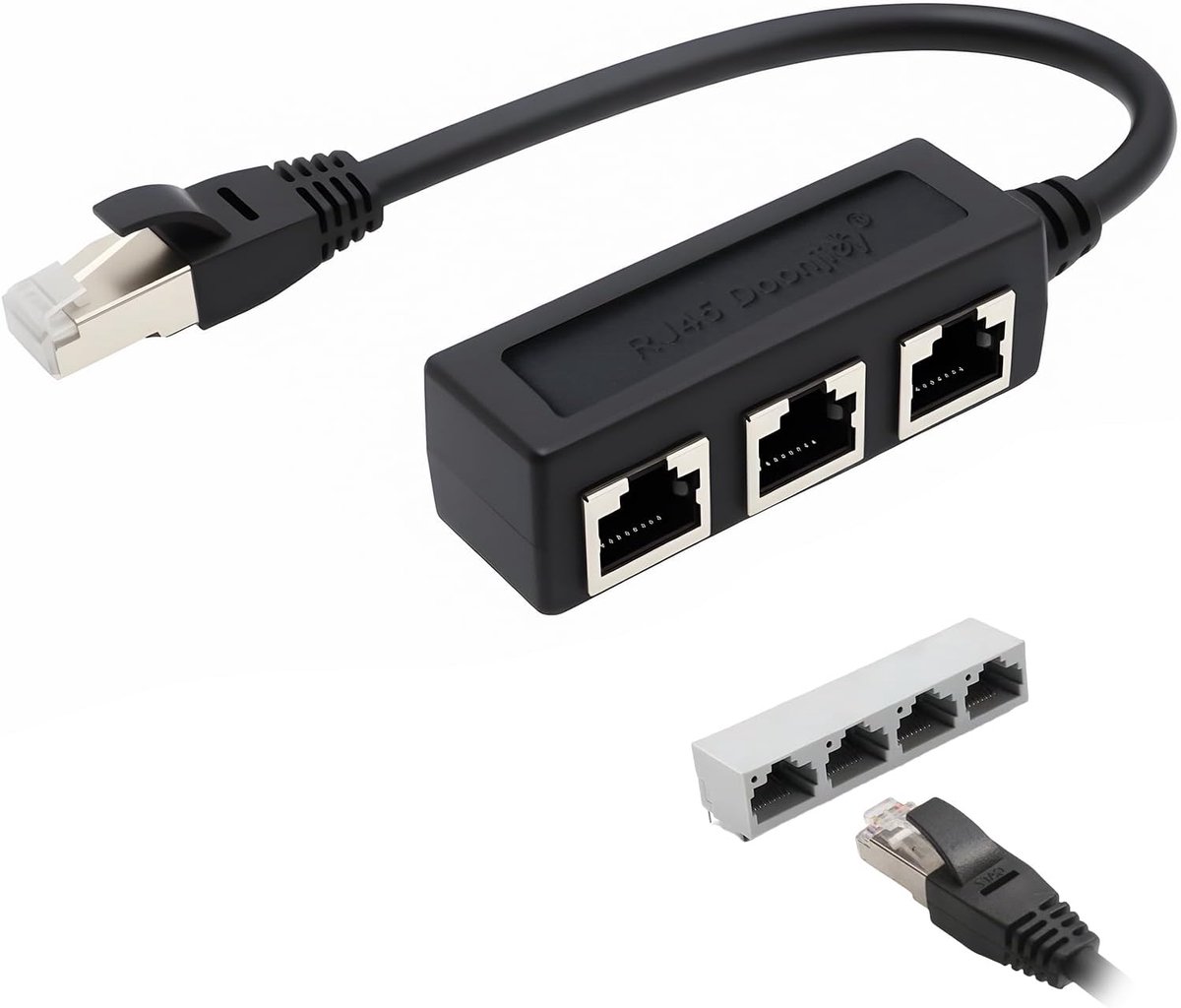 RJ45 Splitter 1 to 3 Adapter, Ethernet Divider LAN Compatible Cat5/Cat5e/Cat6/Cat7, Multiple Plug - ShopVlot