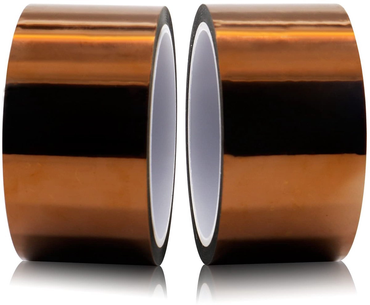 BOMEI PACK 2pcs 50mm x 33m High Temperature Heat Resistant Polyimide Film Tape for Sublimation Printing - ShopVlot