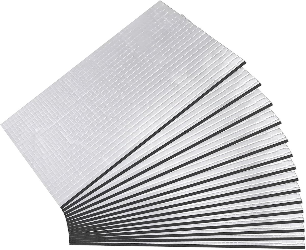 Isolatiematten voor auto, 15 stuks, 25 x 18 x 0,5 cm, akoestische isolatie, auto, zelfklevend, isolatiemat voor - ShopVlot