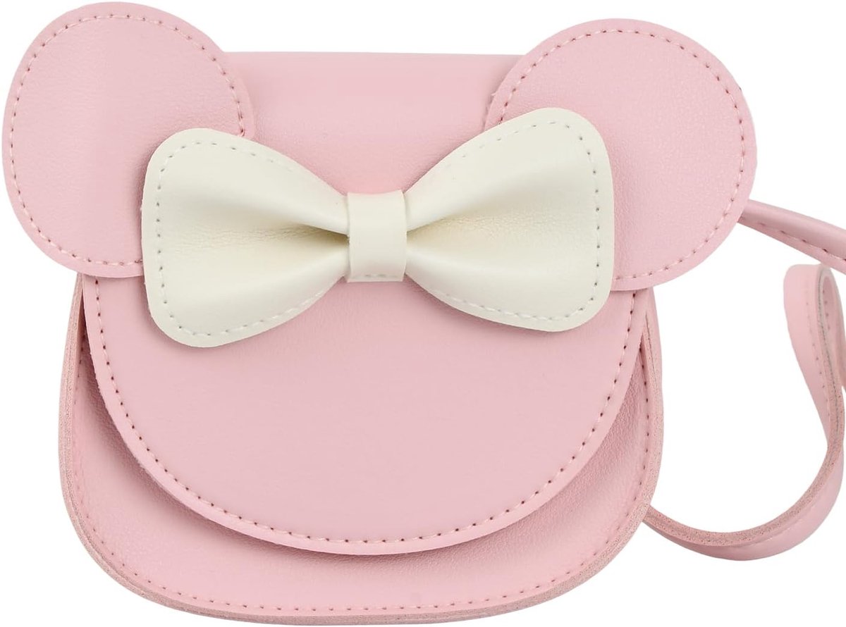 Schoudertas met muisoren PU schoudertas voor meisjes schattige Minnie crossbody tas met strik mini prinses tassen voor - ShopVlot
