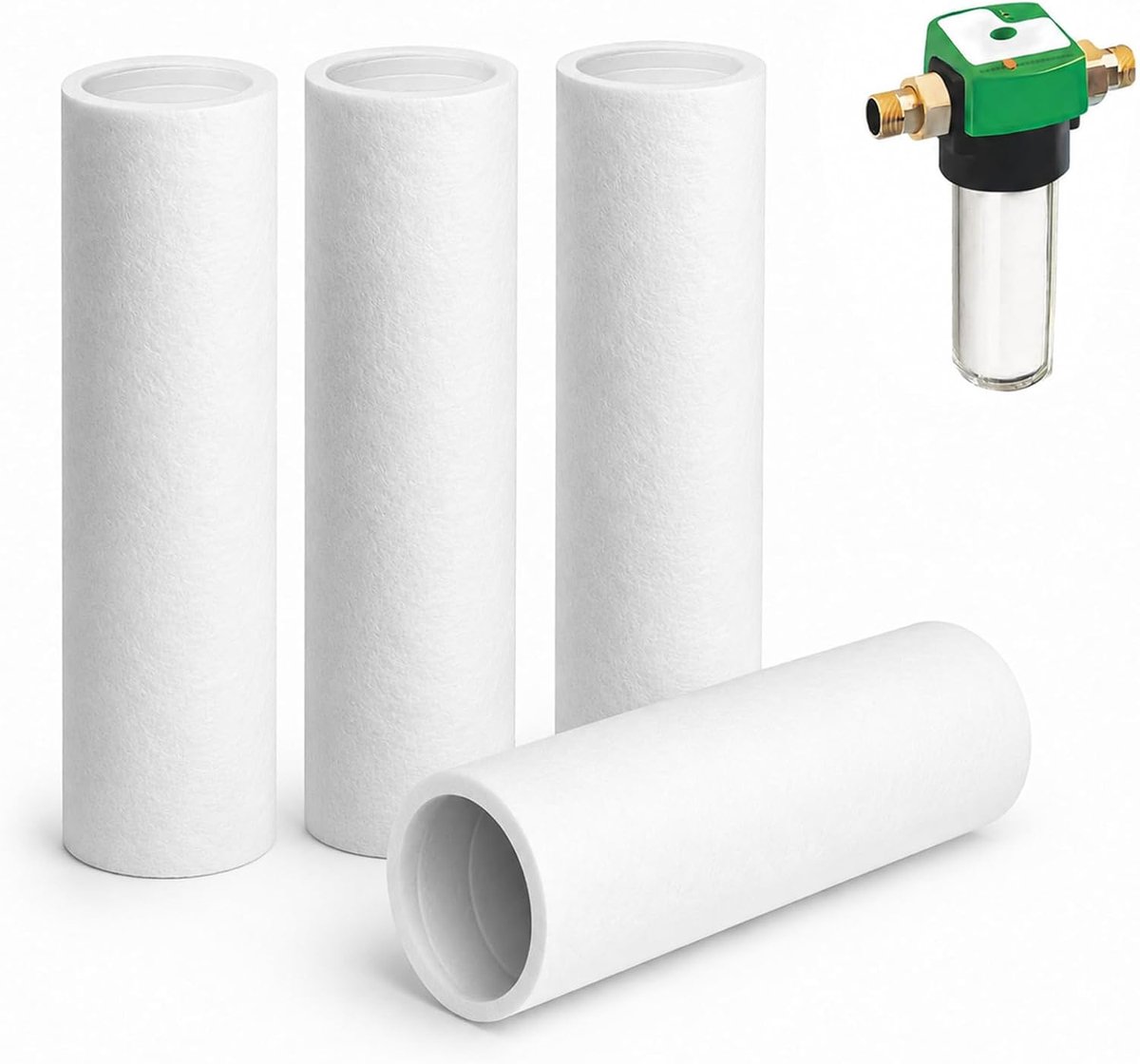Vervangende filters voor waterfilter, 4 stuks 50 µm vervangingsfilters compatibel met G-rünbeck waterfilter FS 1'' - ShopVlot