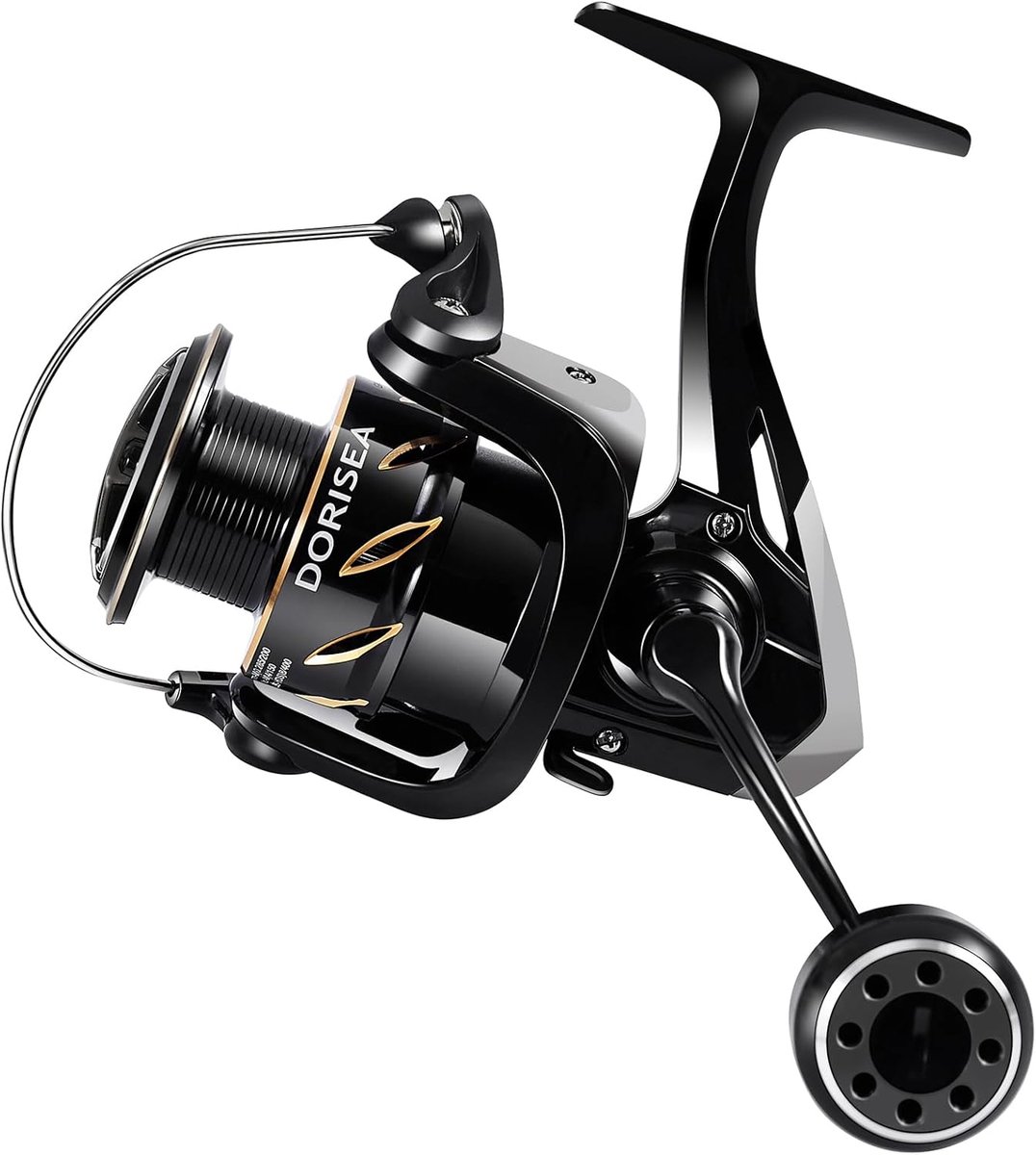 GK Spinning Reel, Fishing Reel Saltwater Aluminum Line Cup 5.2:1 Gear Ratio, Improved Copper Gears, Metal Handle Knob - ShopVlot