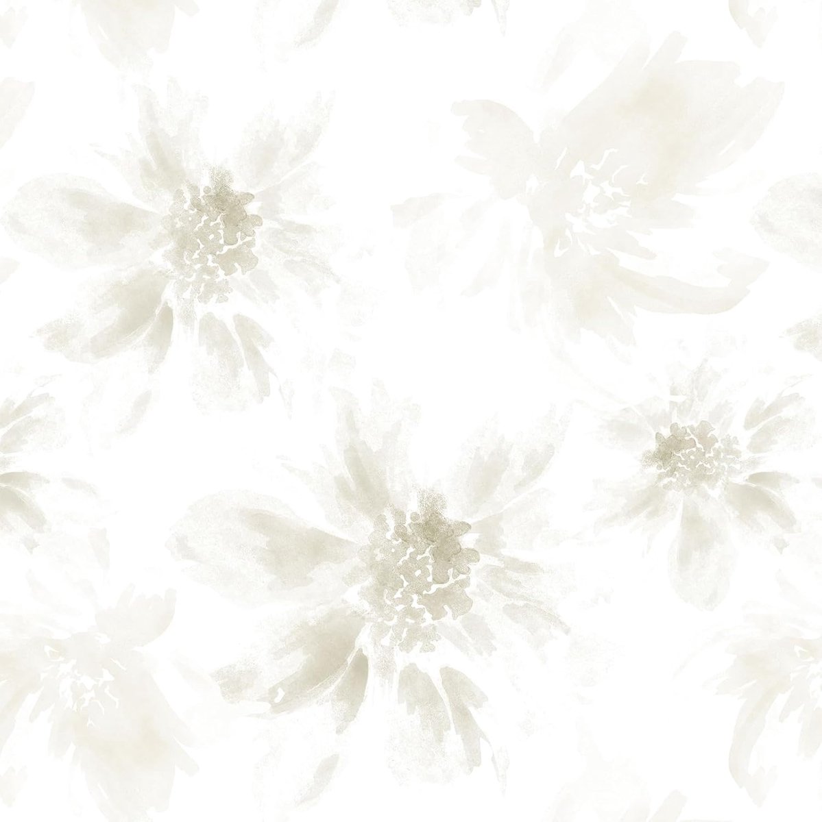 Timeet Self Adhesive Wallpaper Beige Flowers Wallpaper 44 x 300cm Waterproof Furniture Film Self Adhesive Vinyl - ShopVlot