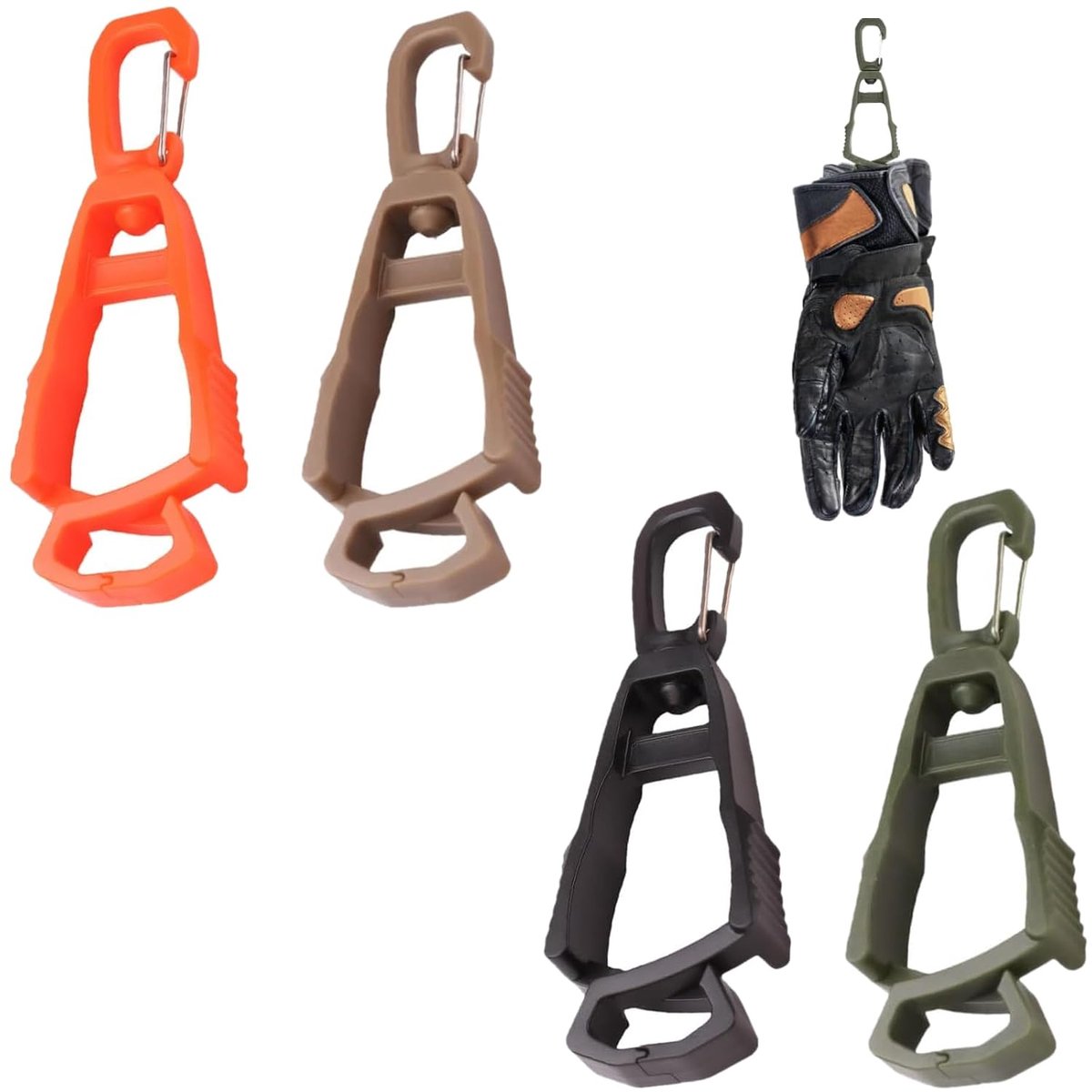 Handschoenclips set van 4 - 360° rotatie - Z-vormig slotontwerp - voorkomt verlies tijdens werk - ShopVlot