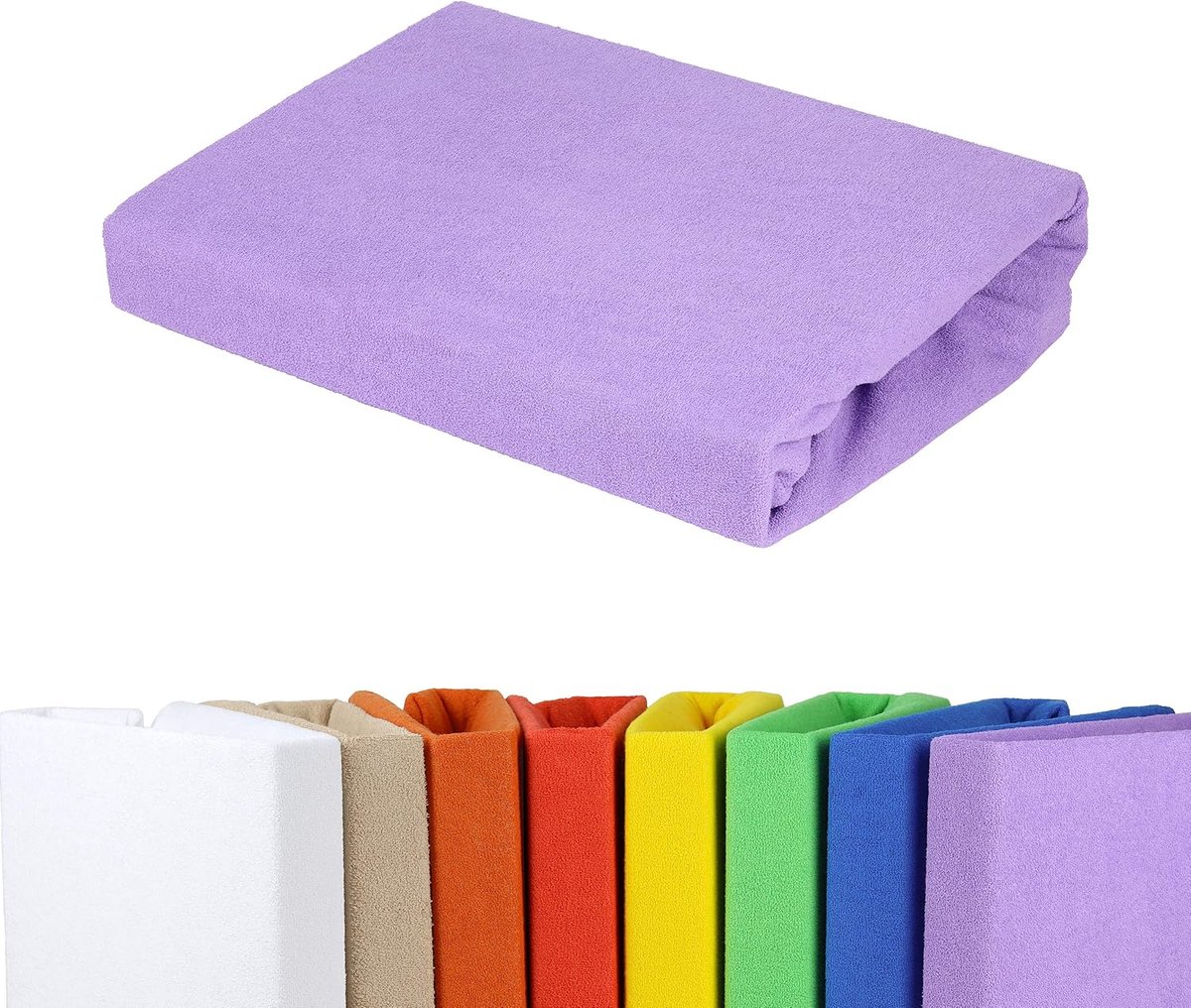 Fitted sheet 90x190-100x200 cm - lilac - ademend en huidvriendelijk - voor optimaal slaapcomfort - ShopVlot