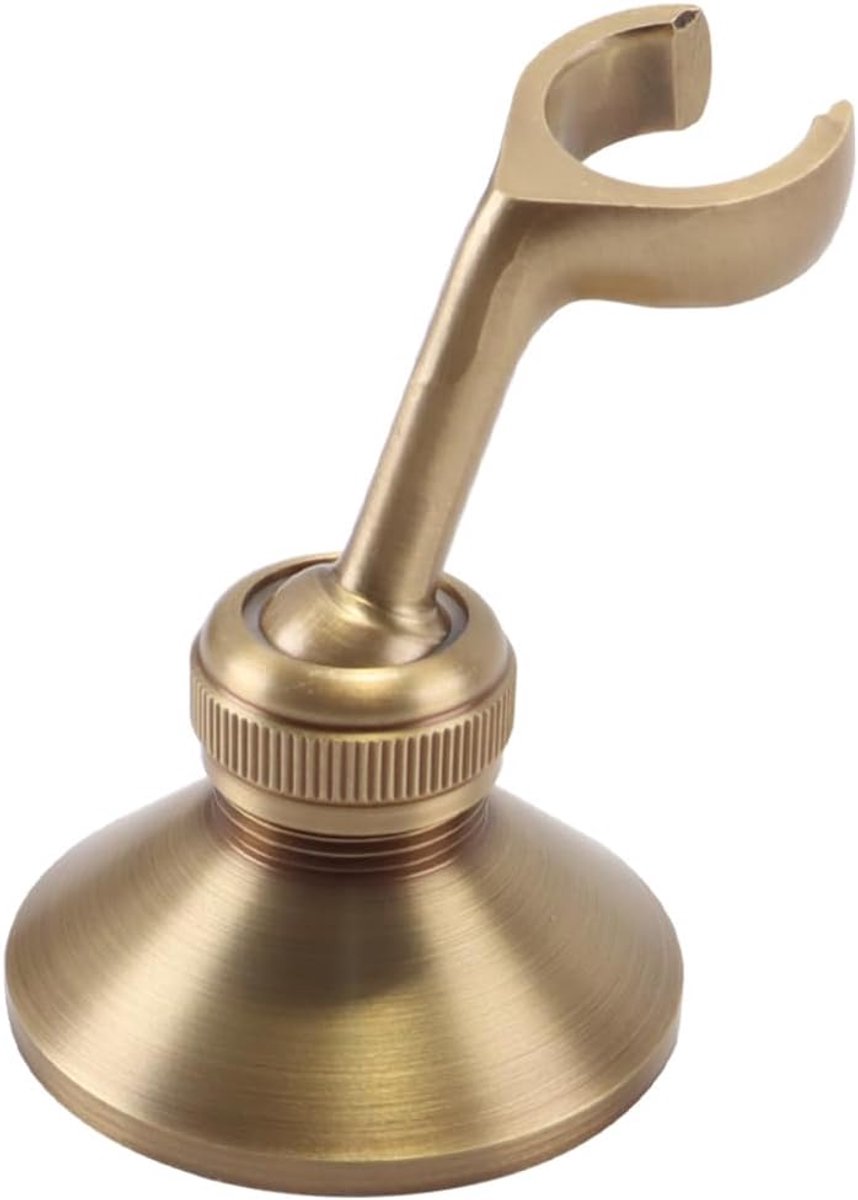 Douchekophouder verstelbaar - vintage messing - wandhouder voor handdouche - duurzaam en roestbestendig - ShopVlot