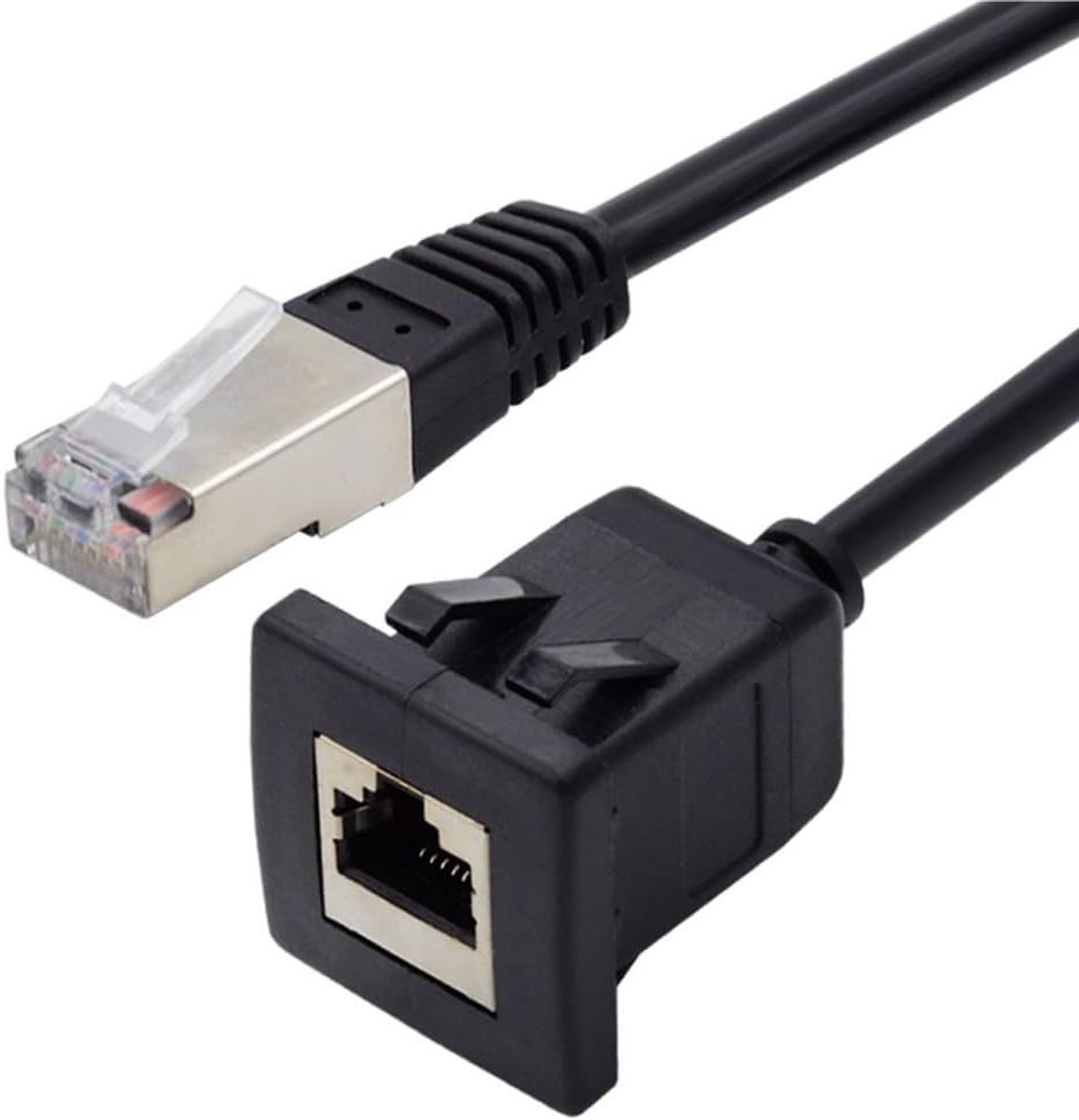 RJ45 Waterproof Kabel - CAT6 Male naar Female - Waterdicht en stofdicht - Geschikt voor auto-installatie - ShopVlot