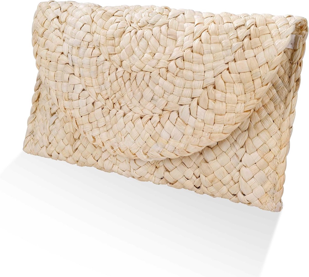 Straw Clutch Purse - Geweven Envelope Clutch - Boho Design - Perfect voor Feestjes - ShopVlot
