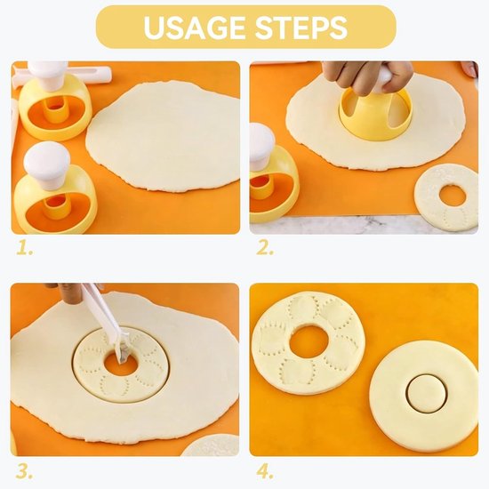 Mini Donutmaker en Donutsnijder voor Perfecte Donuts, Koekjes en Desserts - Inclusief Dompeltang en Stempelvorm van MINI — afbeelding 3
