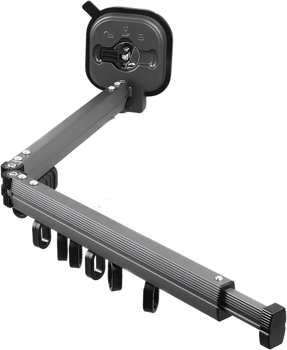 Verstelbaar Wandgemonteerd Droogrek met Suction Cups voor Kleding, Duurzaam en Ruimtebesparend Droogoplossing met Sterke Basis