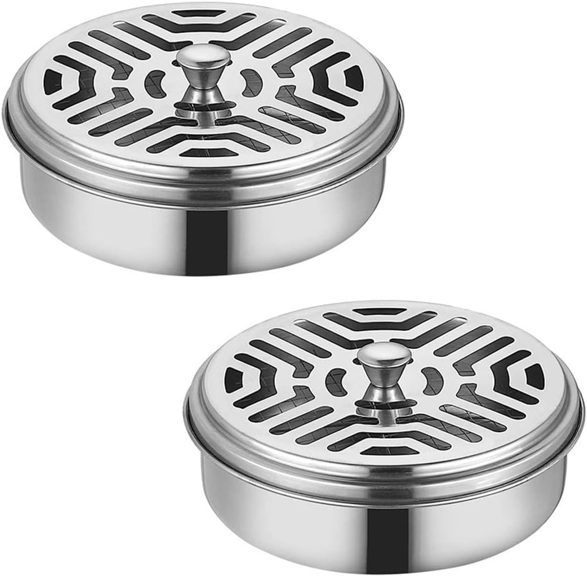 2 Pcs Mosquito Wash Holders, Stainless Steel Mosquito Flush Holder, Round Mosquito Flush Holder with Hollow Cover for - ShopVlot
