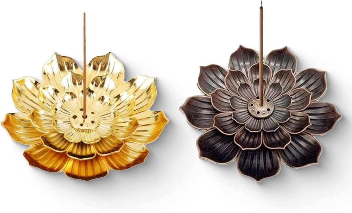 2pcs Incense Stick Holders, Lotus Incense Holder, 6 Lotus Holes, Incense Stick Holder, Incense Holder for Meditation - ShopVlot