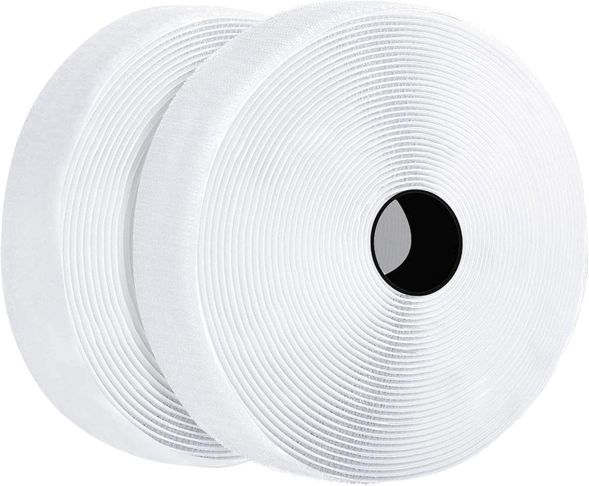 Velcro Tape Self-Adhesive 8 m Velcro Adhesive Mosquito Net Hook Loop Self Adhesive for Mosquito Net Window White 8 m x - ShopVlot