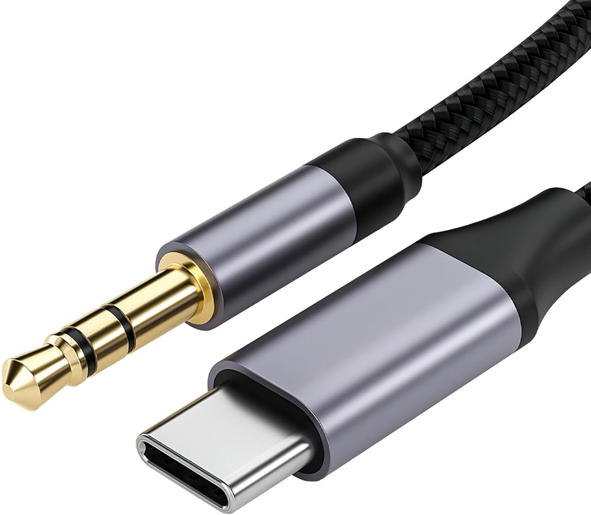 Hemlosk USB C to 3.5mm Jack Cable 2M, USB C Aux Cable, Stereo Aux Extension Cable for Car Audio, Compatible with - ShopVlot