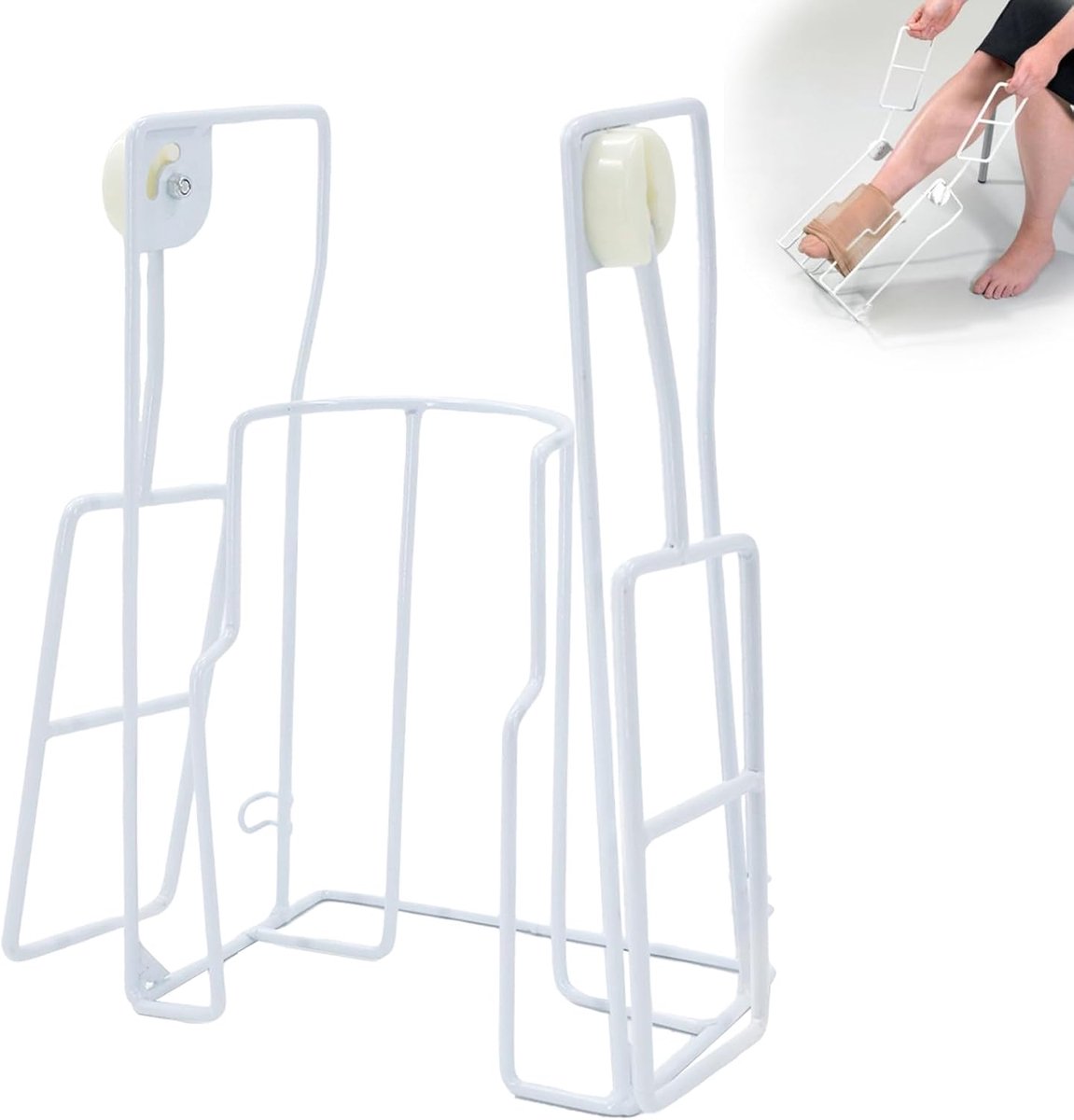 Sock Puller, Hotpuller with Telescope Handle, Senior Hosiery Puller, Easy to Put On and Take Off Compression Stockings - ShopVlot