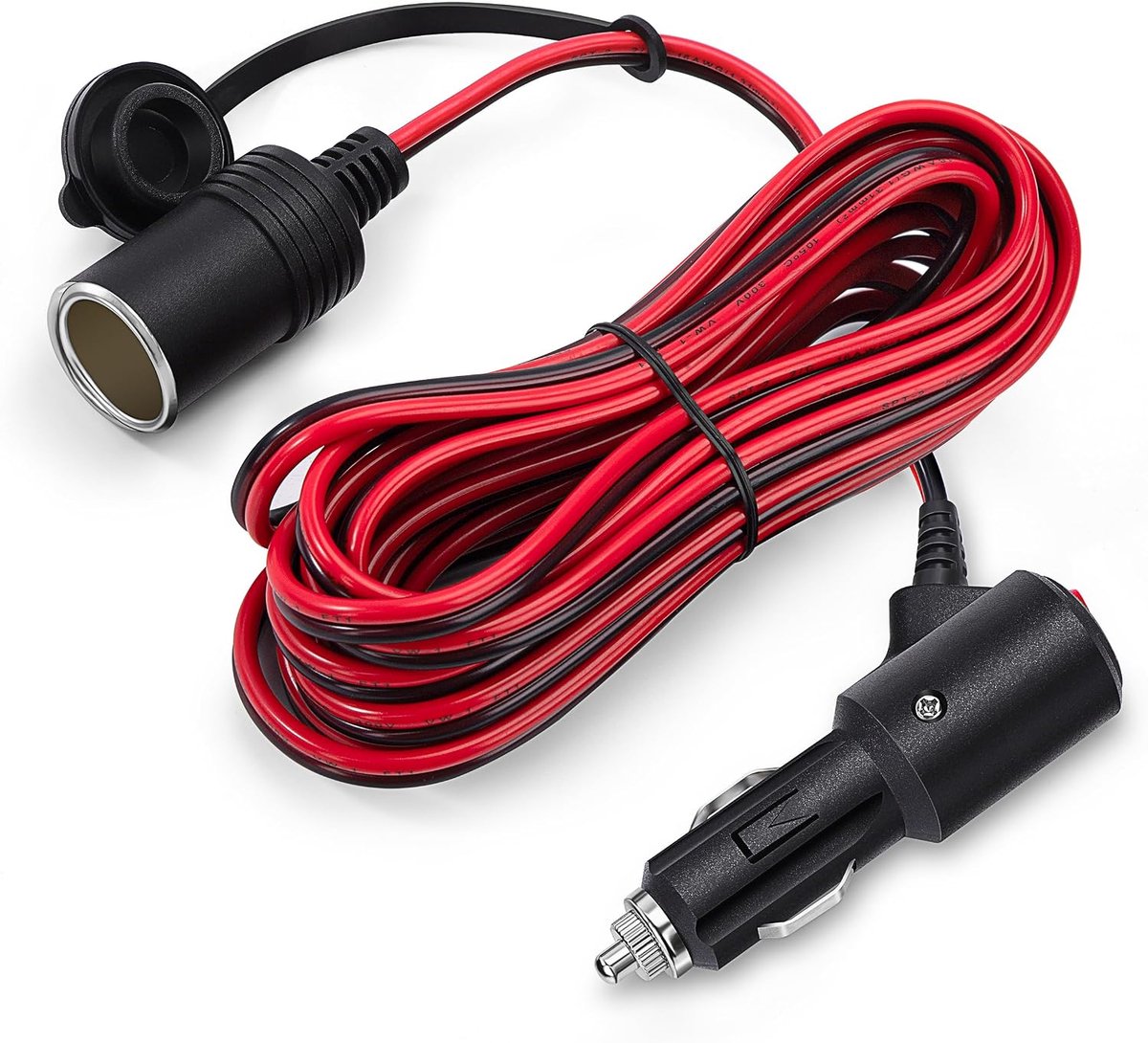 Car Extension Cable 5 m Cigarette Lighter Plug Extension 16 AWG Cable Waterproof with Switch 15A Fuse for 12V / 24V - ShopVlot