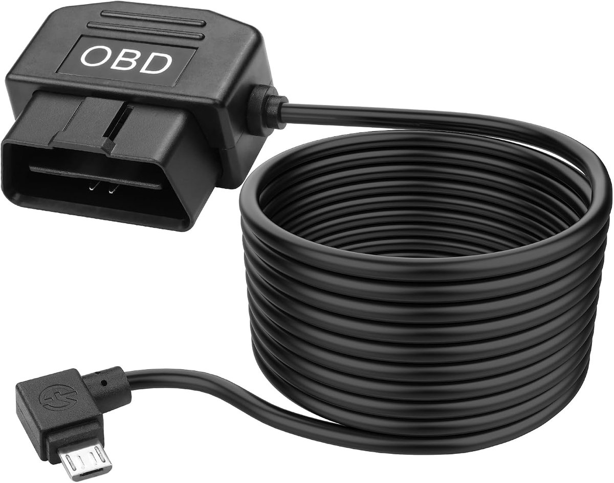 MEIRIYFA OBD Dash Camera Power Cable, OBD OBD2 to Micro USB Adapter, Hardwire Charging Cable with 24 Hours - ShopVlot