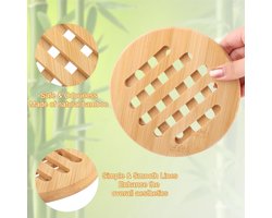 VFANDV Set van 4 panonderzetters, bamboe antislip wasbare onderzetters, hittebestendige panonderzetters - ShopVlot