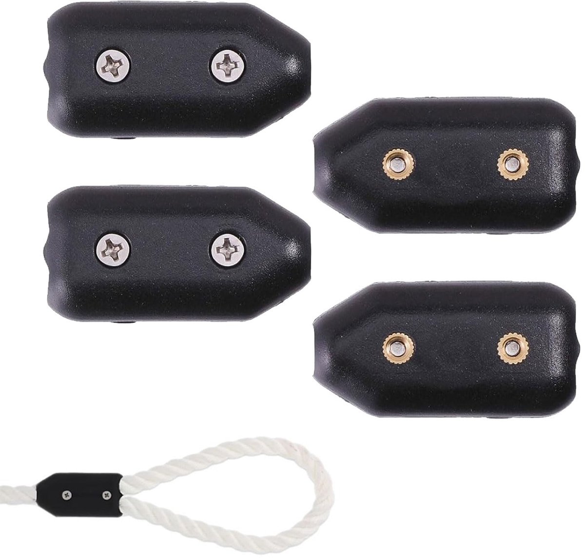 4 stuks kabelklemmen, aansluitingen voor 3/8 inch touw van kunststof, herbruikbaar, kabelverbinder voor 7-8 mm nylon - ShopVlot