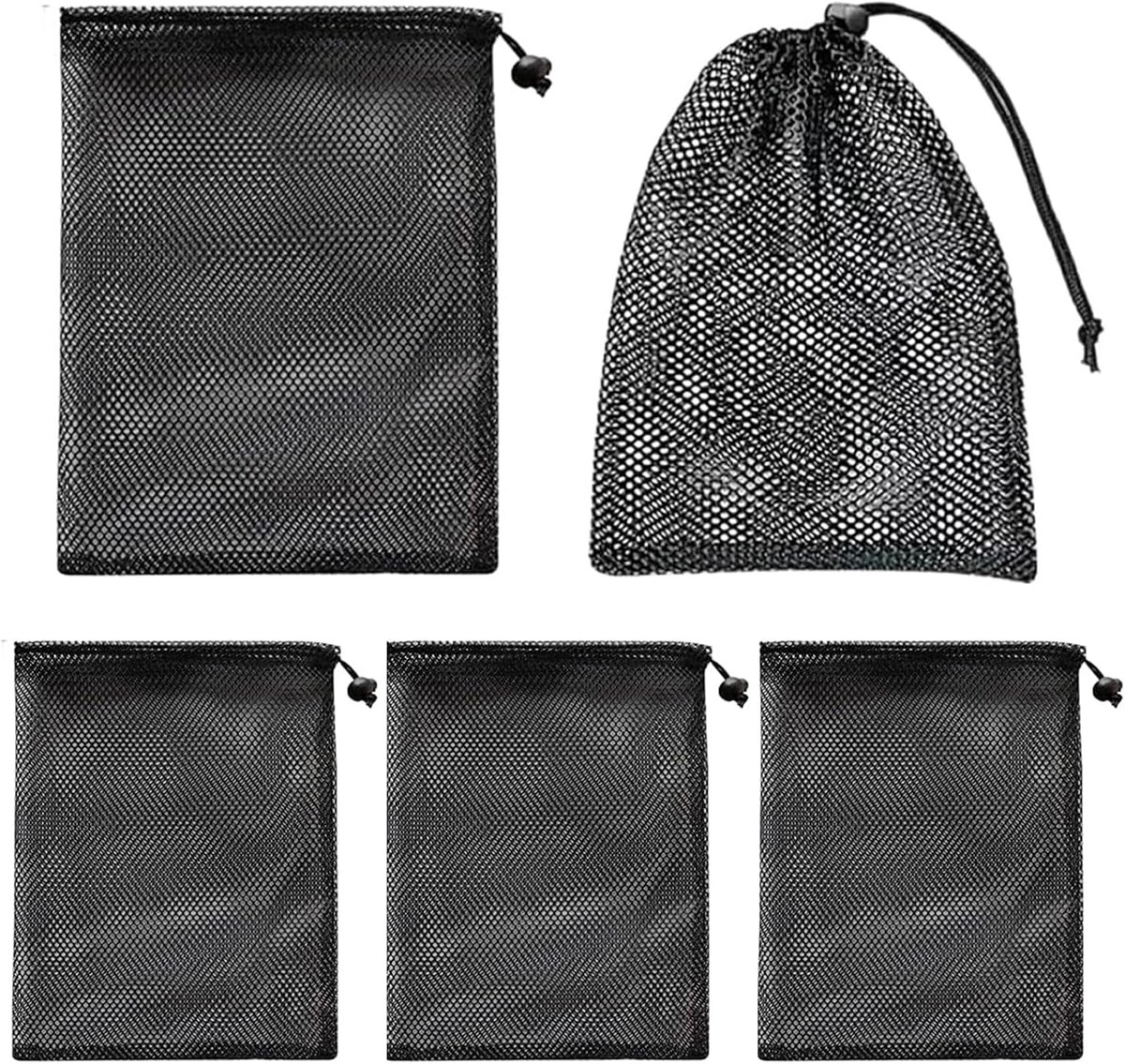 5 stuks pompfilter, netzak, filterzak met trekkoord, filterzak voor aquarium, geschikt voor het uitfilteren van - ShopVlot