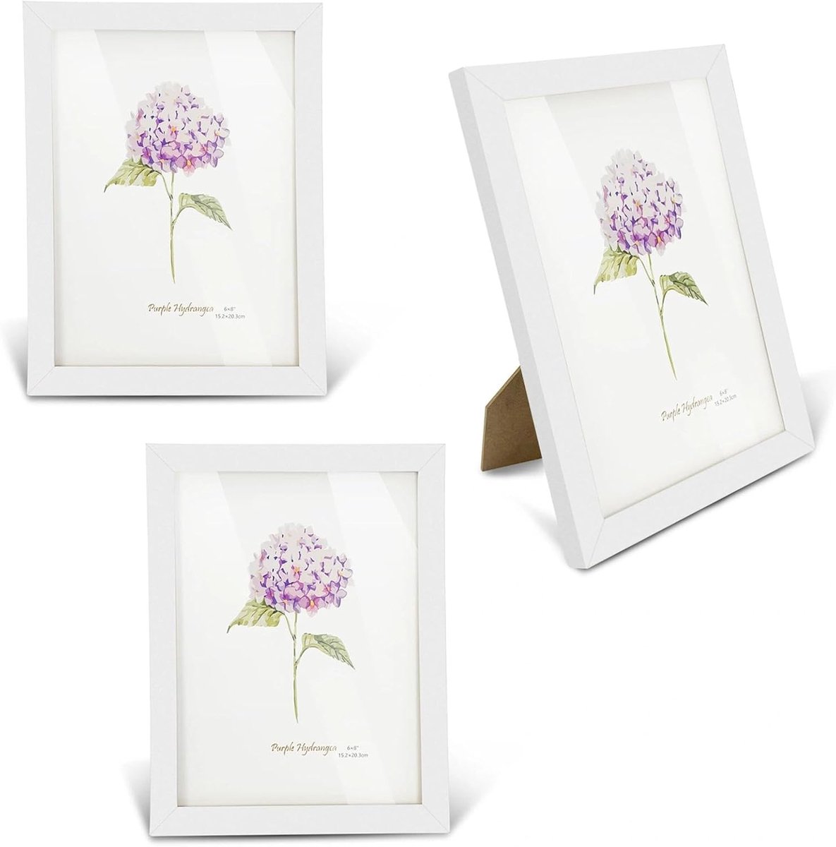 3-delige set van 15 x 20 cm grote houten fotolijst (wit) - ShopVlot