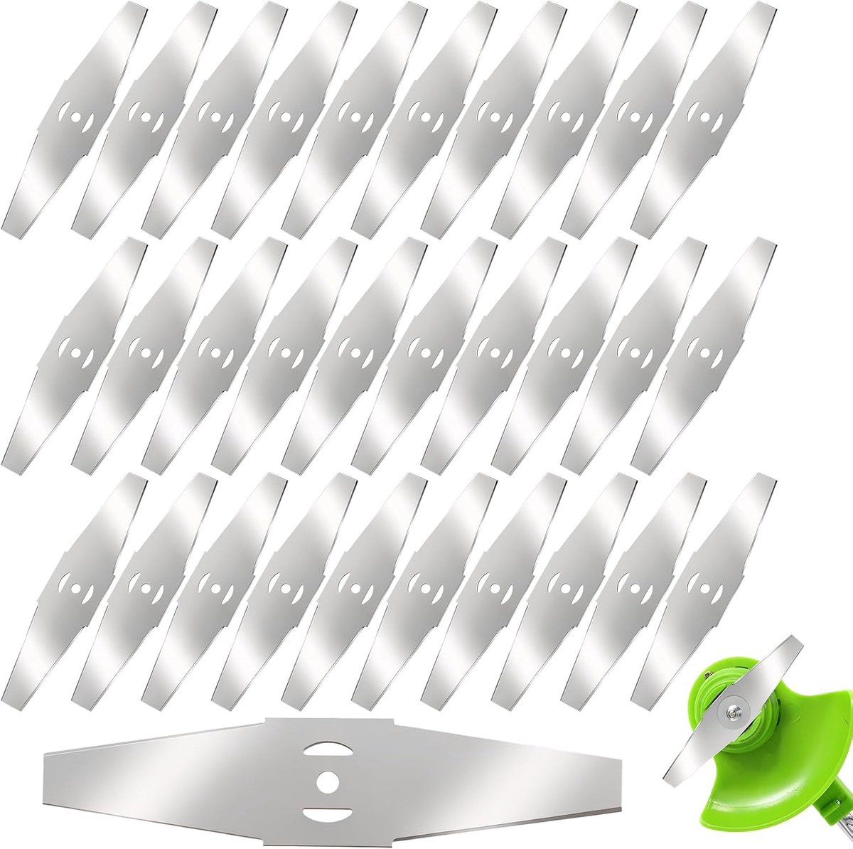 30 stuks grastrimmermessen, bosmaaiermes, metalen messen voor grastrimmer, bosmaaier, reservemessen van metaal - ShopVlot
