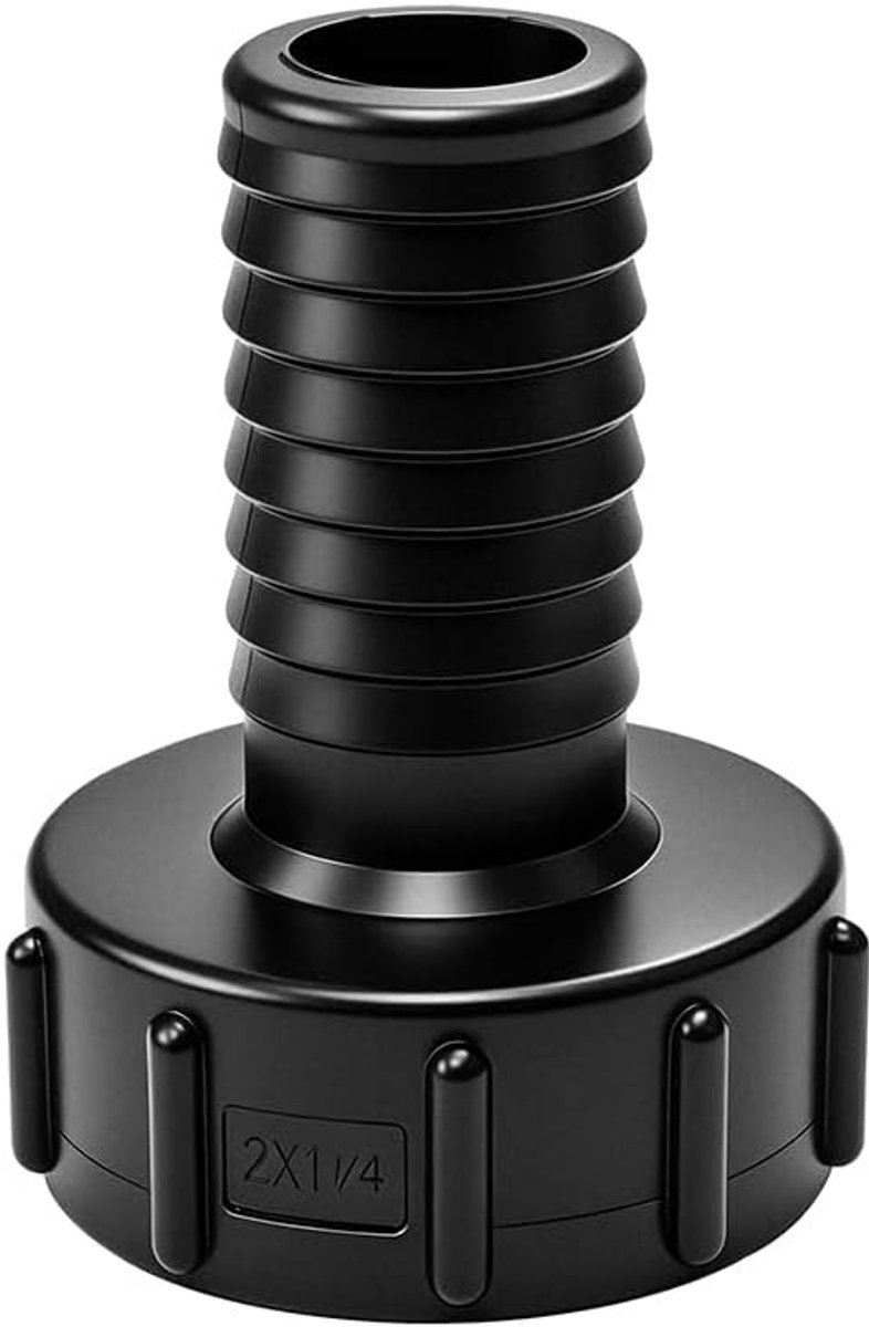 1 stuk kraanadapter voor IBC-tank, schroefdraad 1,5 inch, watertankaansluiting met slangadapter, voor irrigatie en - ShopVlot