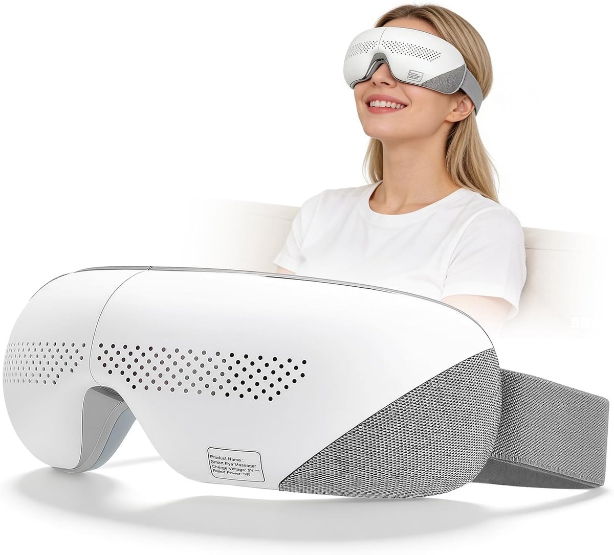 Eye Massager with Heat Function, Rechargeable, 4 Massage Modes to Relieve Eye Pain and Improve Dry Eyes - ShopVlot
