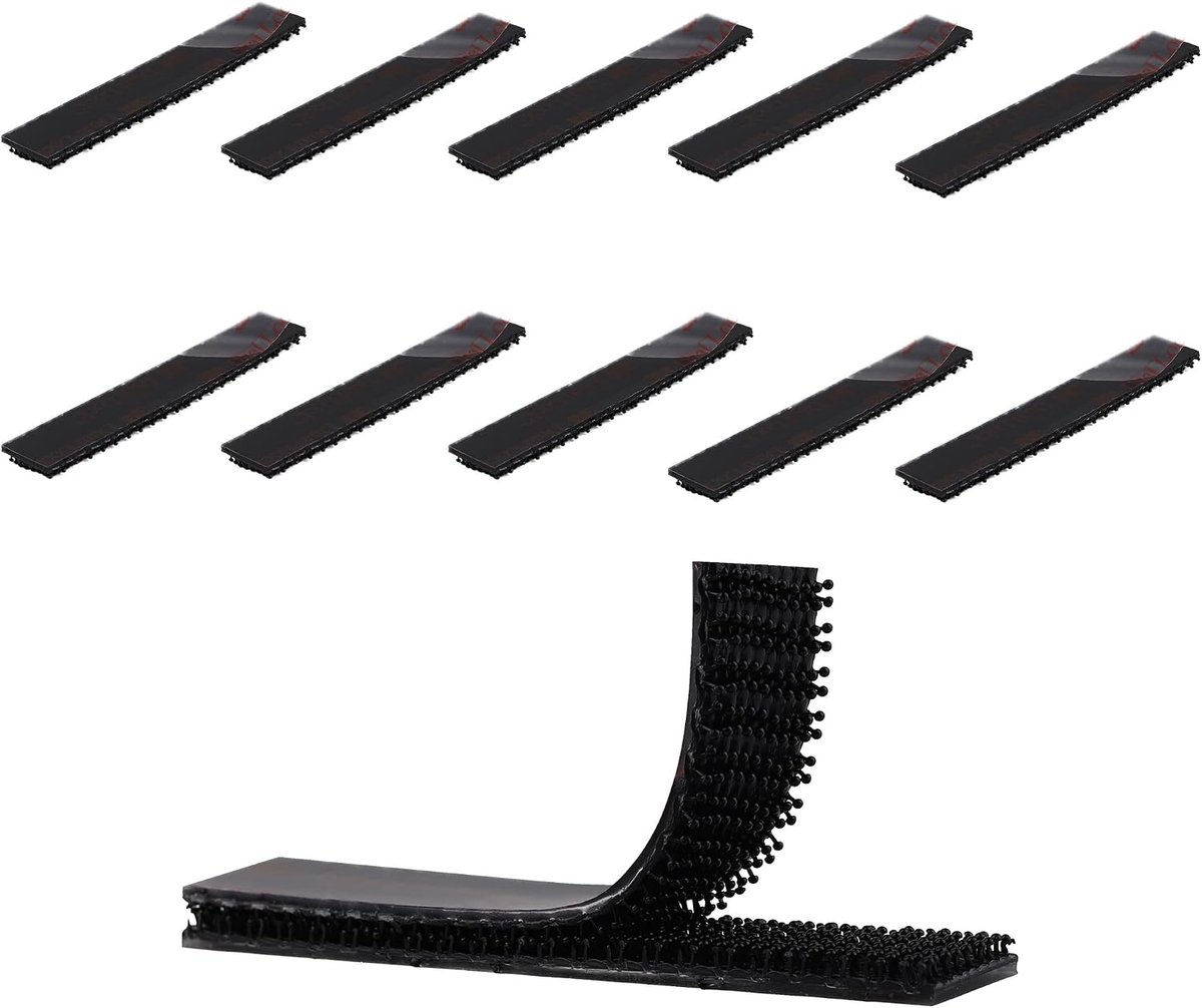 3M Dual Lock SJ3550 1.2cm x 7.5cm 10PCS Black Resealable Fastener Heavy Duty Interlocking Tape Mushroom Shaped Sticky - ShopVlot