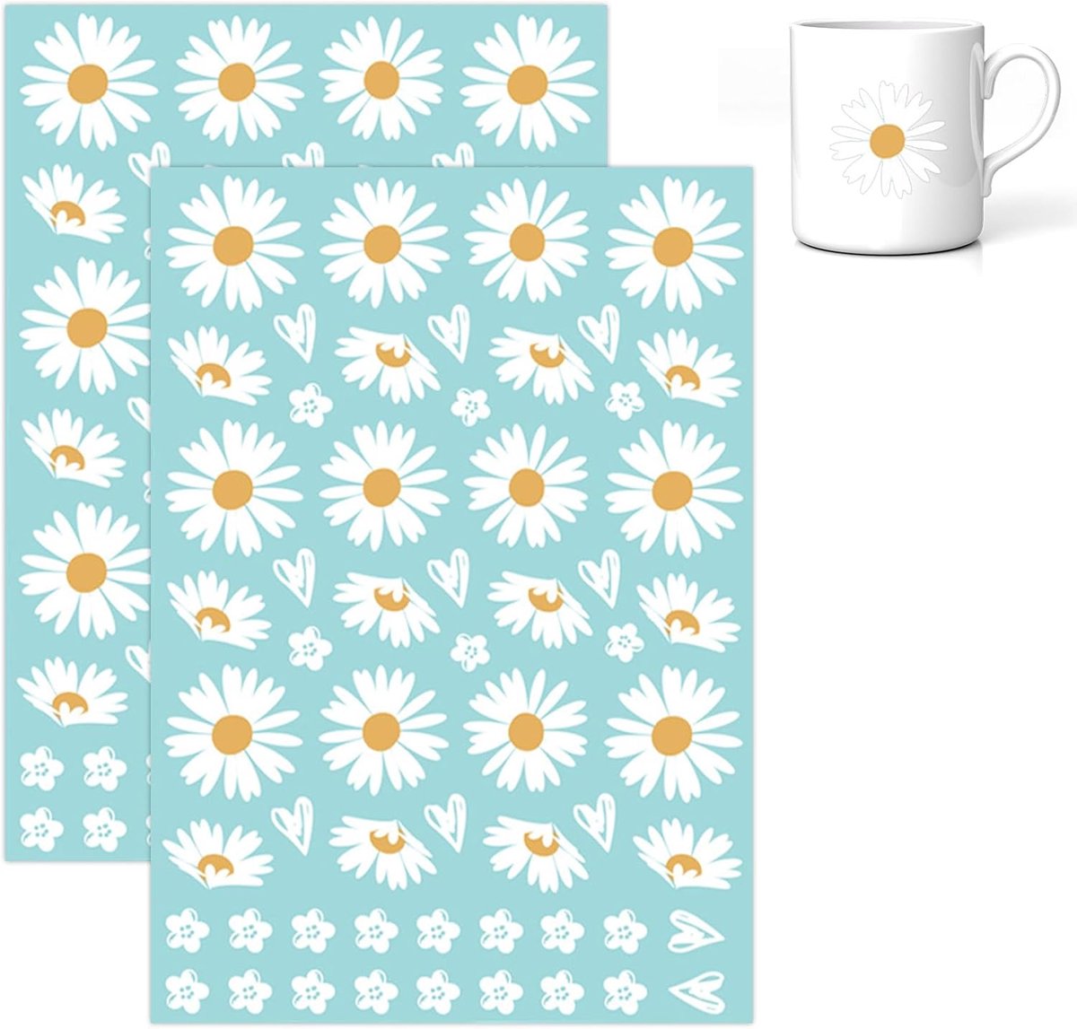 Fietsstickers bloemen - 2-pack - waterdicht - ideaal voor decoratie - ShopVlot