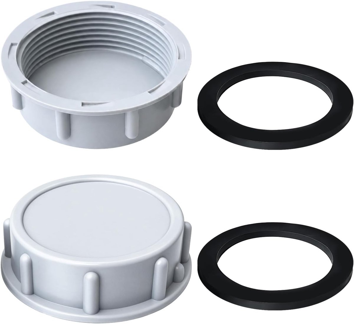 Afsluitdop 56mm - Binnendraad met rubberen afdichting - Voorkomt druppelvorming - Geschikt voor keuken en badkamer - ShopVlot
