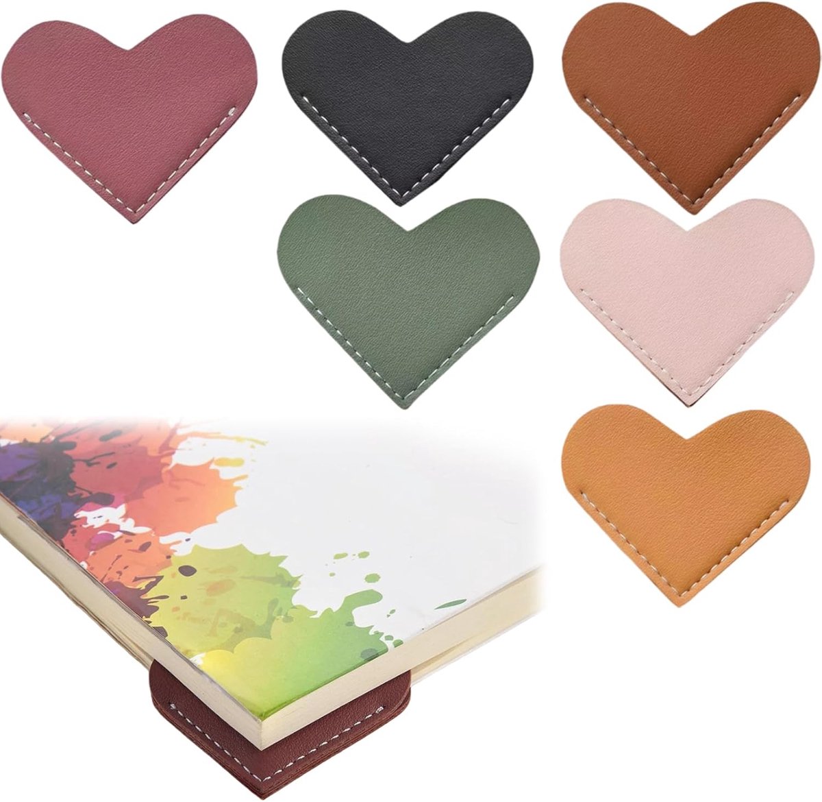 Bladwijzers 6 Stuks - Leren Bladwijzers - Elegant Design - Stijlvolle Boekaccessoires - ShopVlot