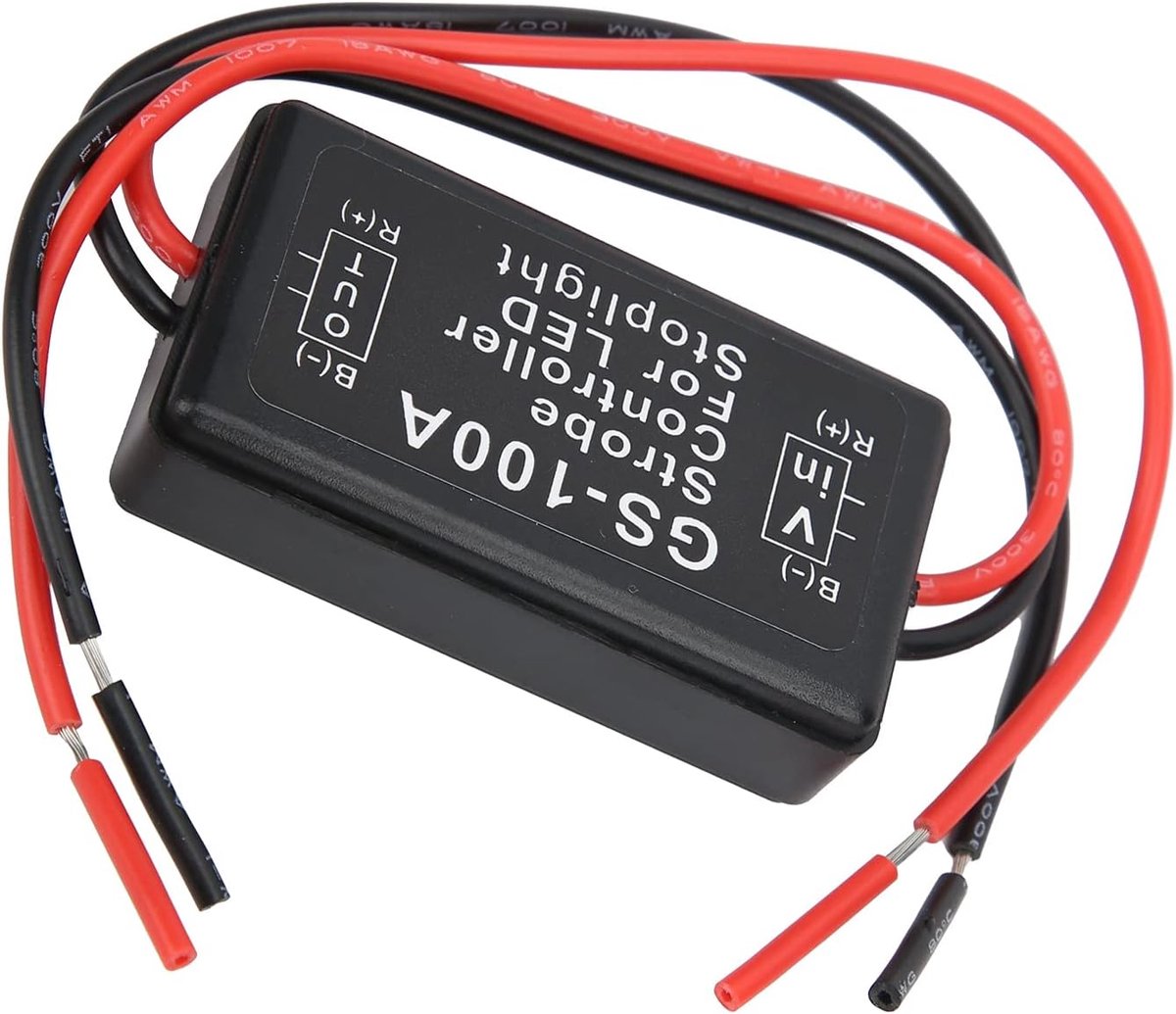 Strobe controller remlichten - LED flitsmodule 12-24VDC - 3 flitsen en aan - verhoogt verkeersveiligheid - ShopVlot