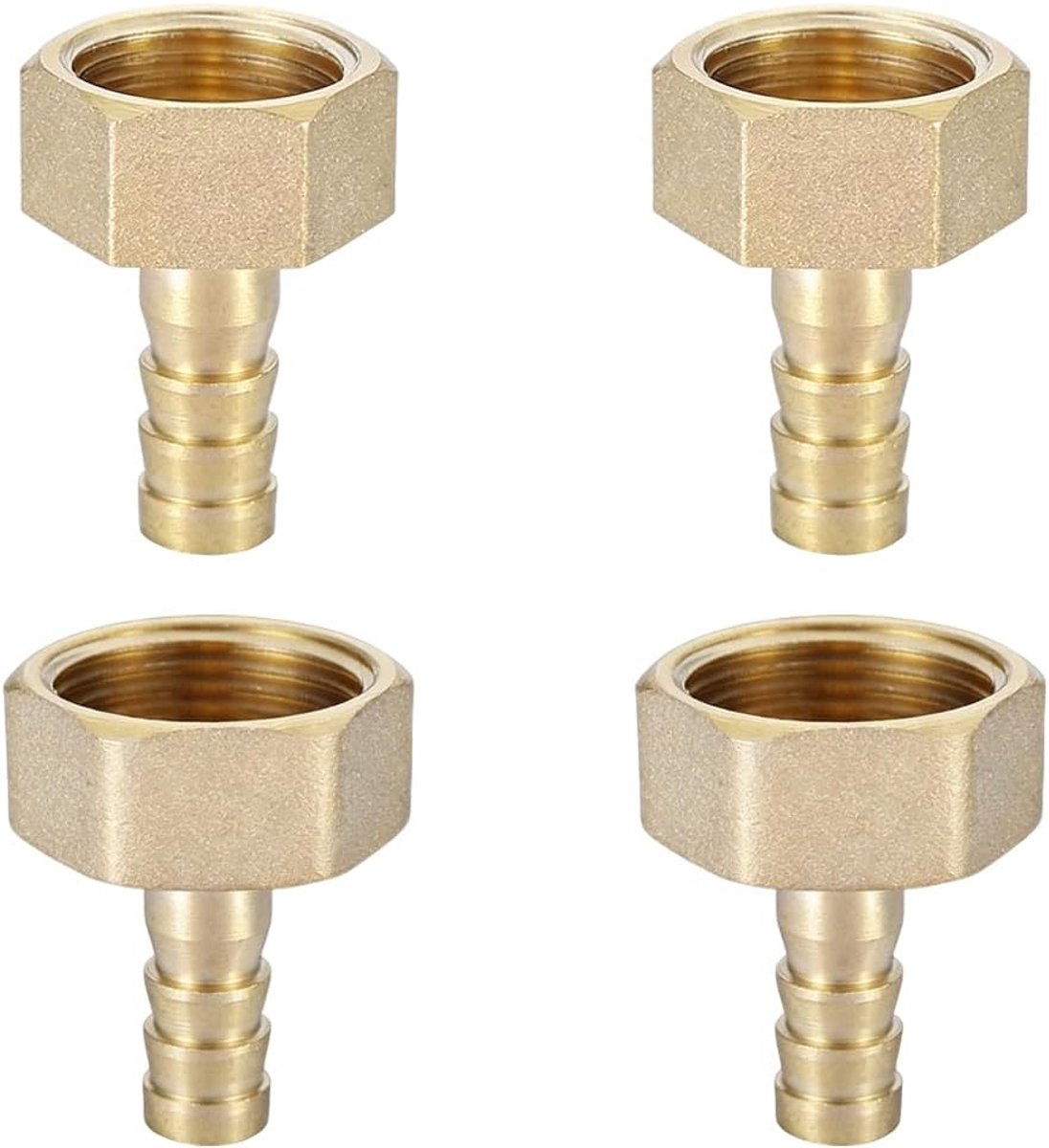 Schroefdraadslangverbinders 10 mm - Messing - Corrosiebestendig - Voor water en gas - ShopVlot