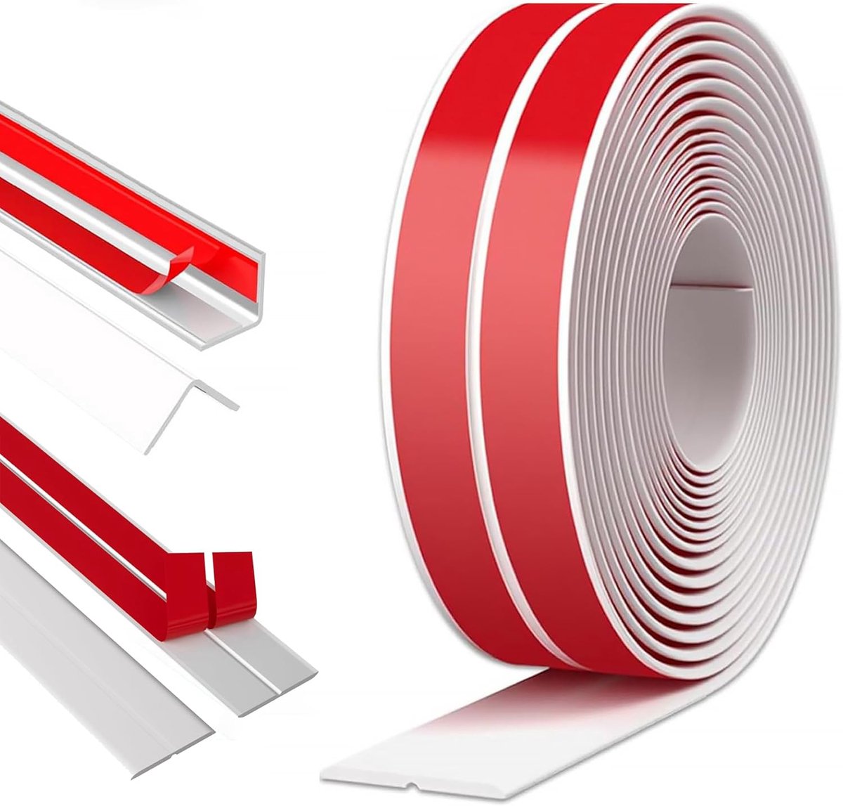Zelfklevende randbescherming 4 cm x 3,3 m - wit - hoekprofiel - duurzame bescherming voor muren en deuren - ShopVlot