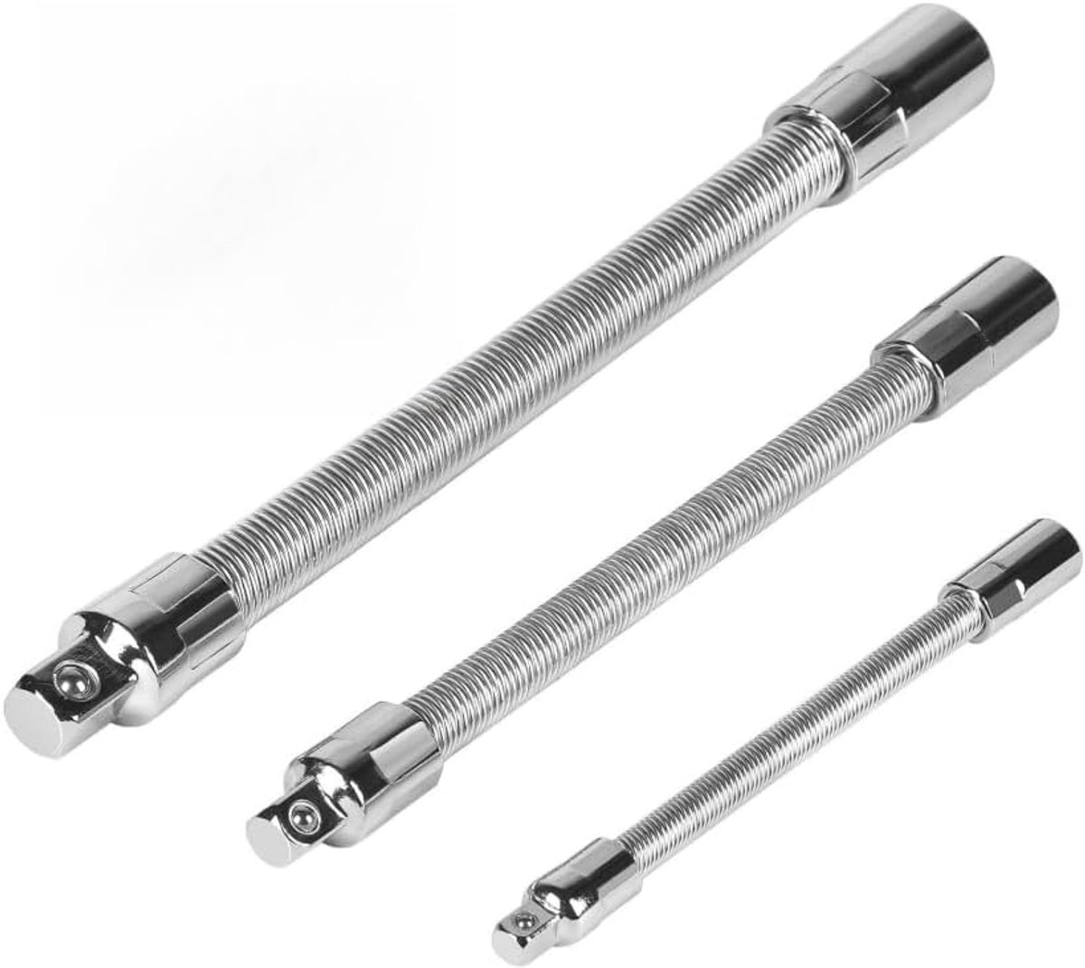dopsleutelverlengingset 3 stuks - flexibele as - hoogwaardig verenstaal - ideaal voor autoreparaties - ShopVlot