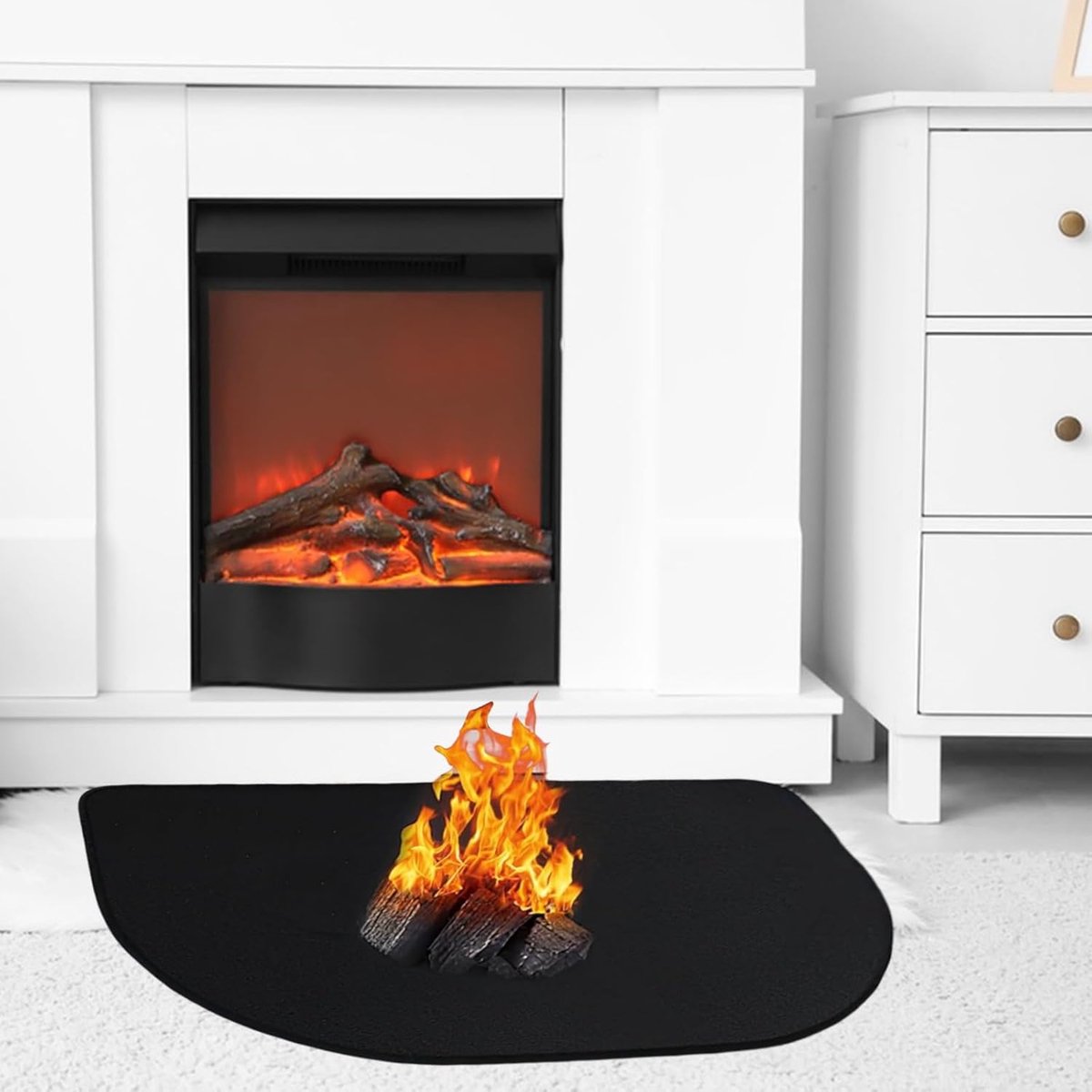 Vuurvaste haardmat 80 x 50 cm - Vuurvaste pad - Vonkbescherming - Beschermt de vloer tegen vonken - ShopVlot