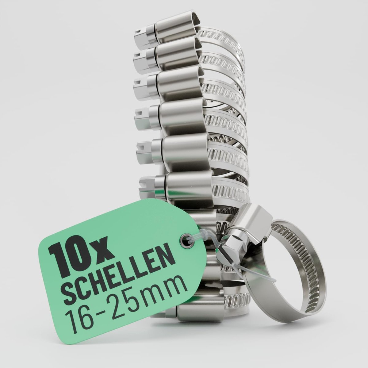 Slangenklemmen 16-25mm - RVS 304 - Verstelbaar - Geen lekkage - ShopVlot