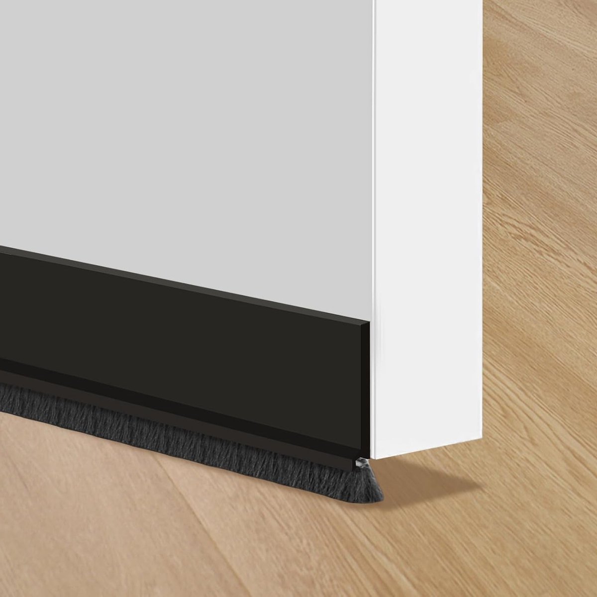 Zelfklevende Borstelstrip voor Deur - 2 Stuks - Deurafdichting, Borstel, Geluidsisolatie - 100cm x 3cm