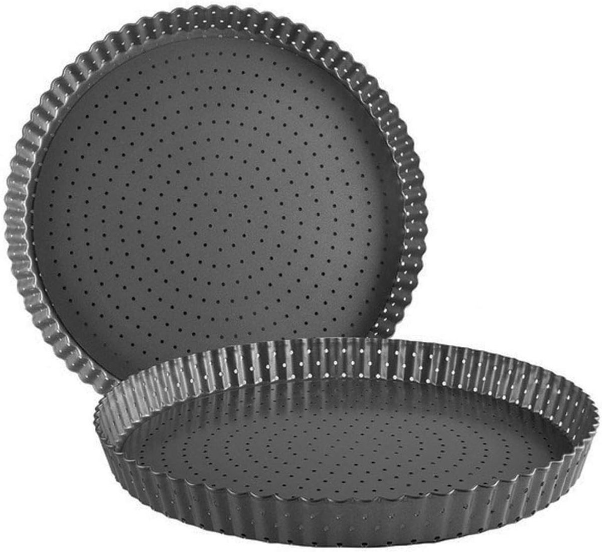 Taart/Quiche Vorm - Staal - Verwijderbare Bodem - Anti-Aanbaklaag - Ø 24 cm