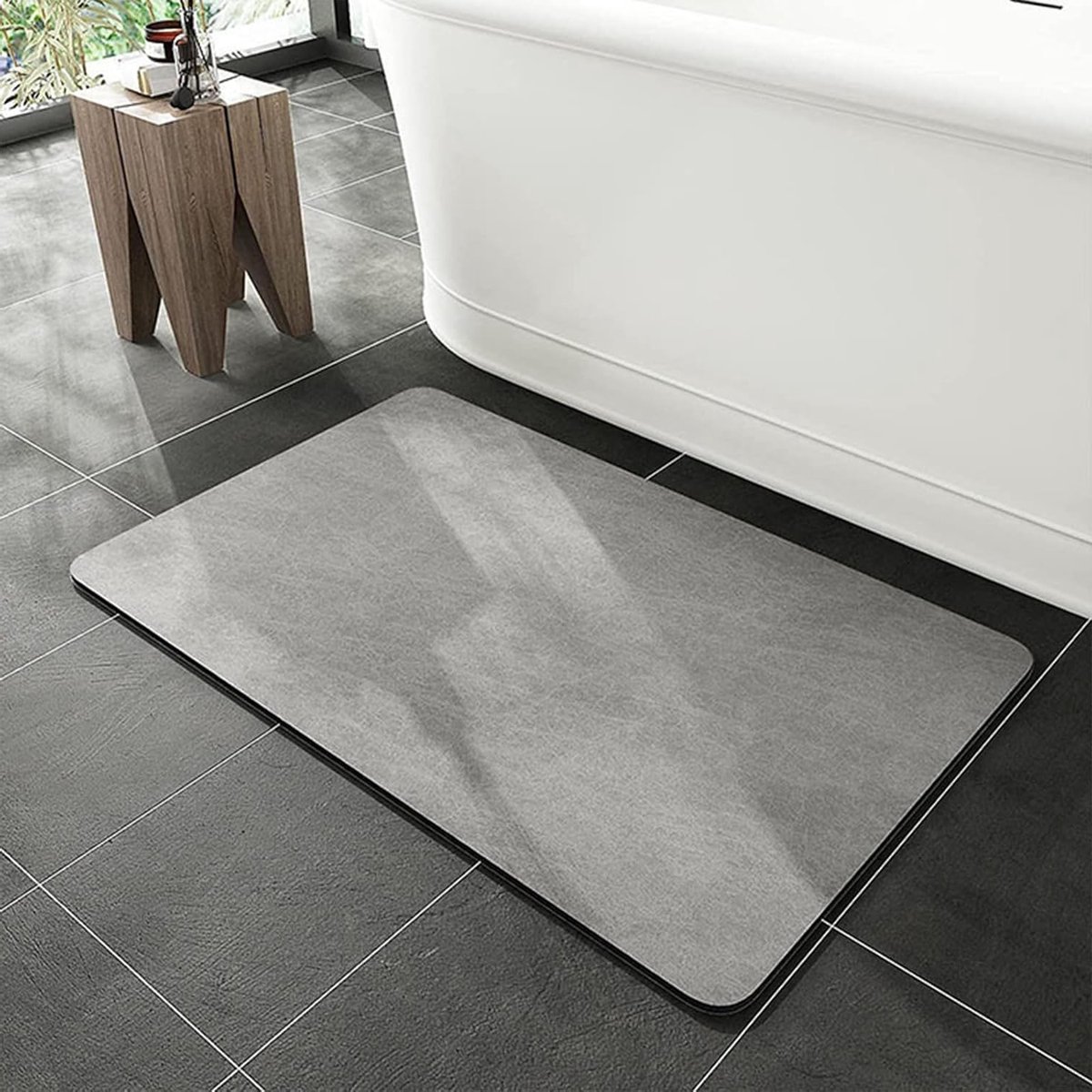 Absorberende Vloermat in Lichtgrijs - Ideaal voor Deur, Keuken en Badkamer - 40 x 60 cm