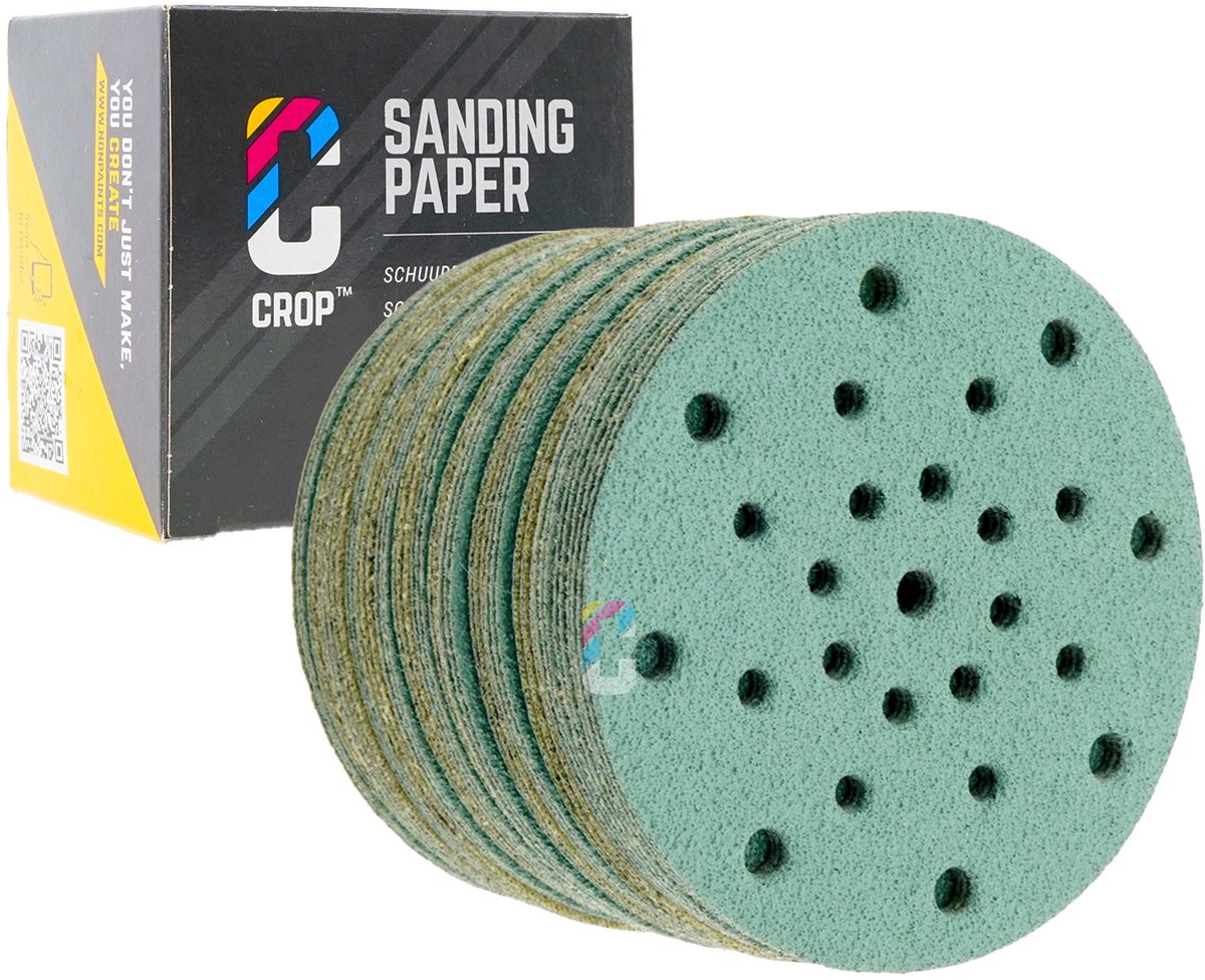CROP GreenX Film Schuurschijf 75mm korrel 180 - 50 stuks