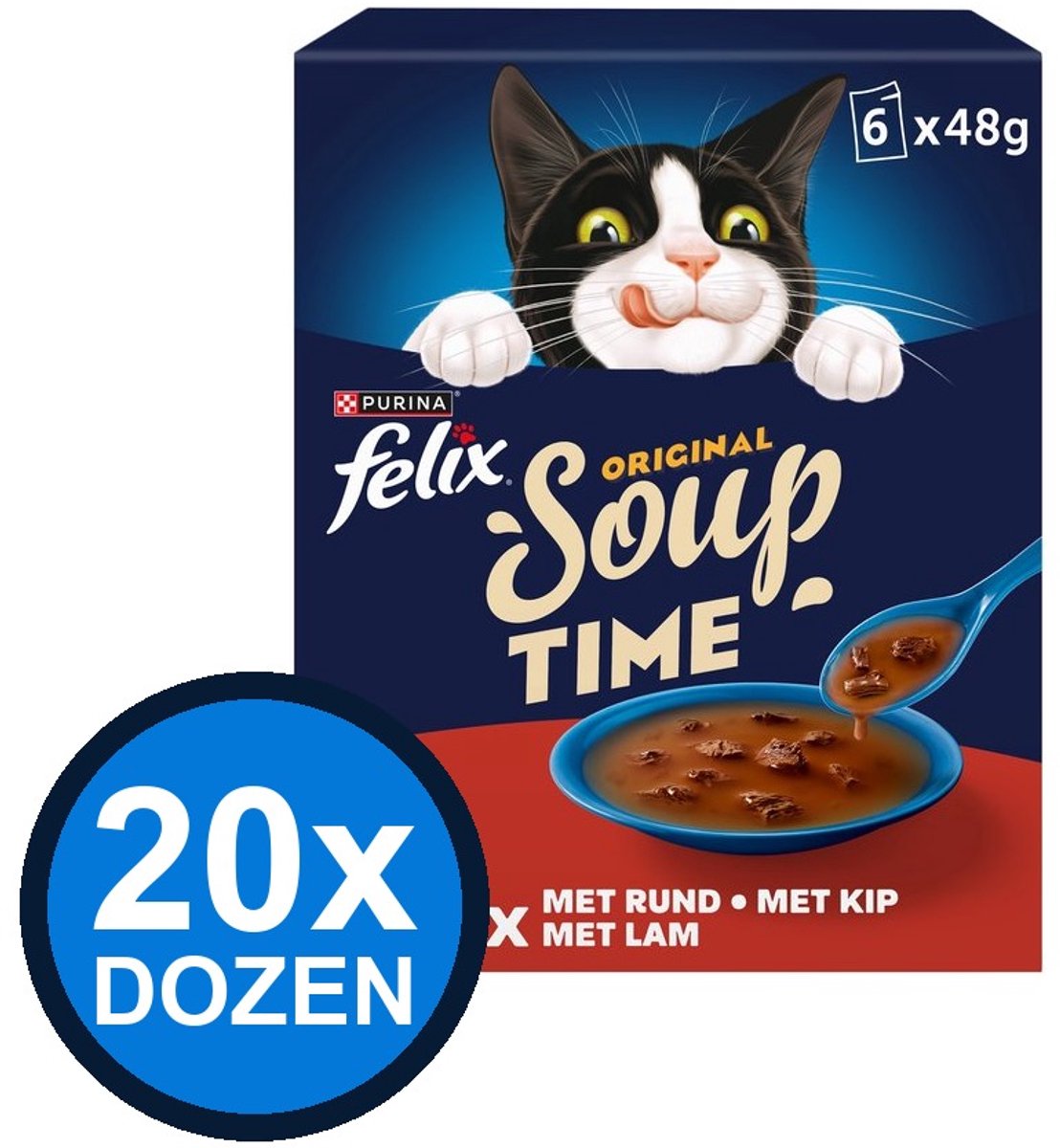 Felix Felix - Soup Countryside Selectie Multipack - Kattenvoer Natvoer - 288 g