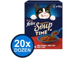 20x Felix - Soup Countryside Selectie Multipack - Kattenvoer Natvoer - 288 g